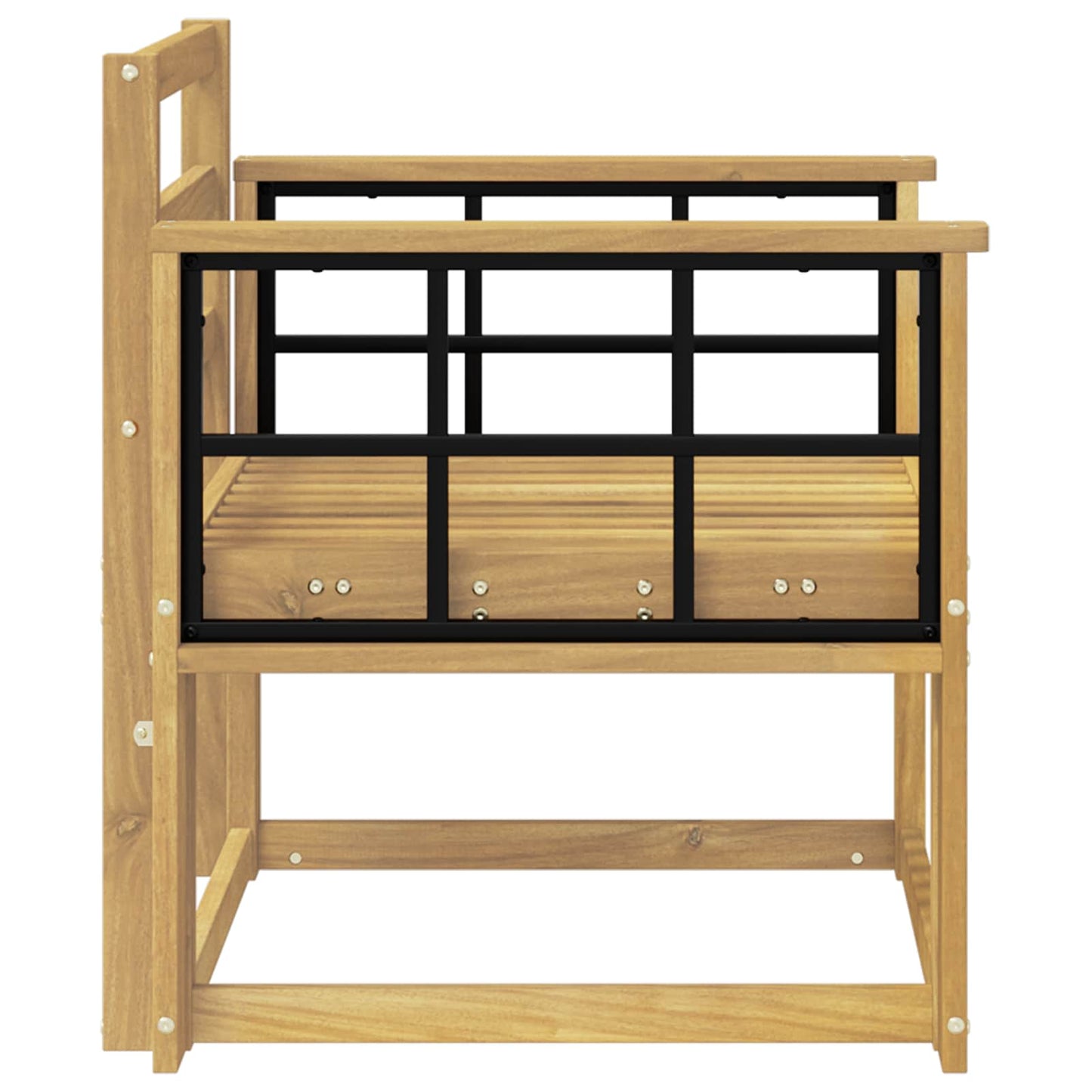 Outdoor Sofa Set Solid Acacia Wood White