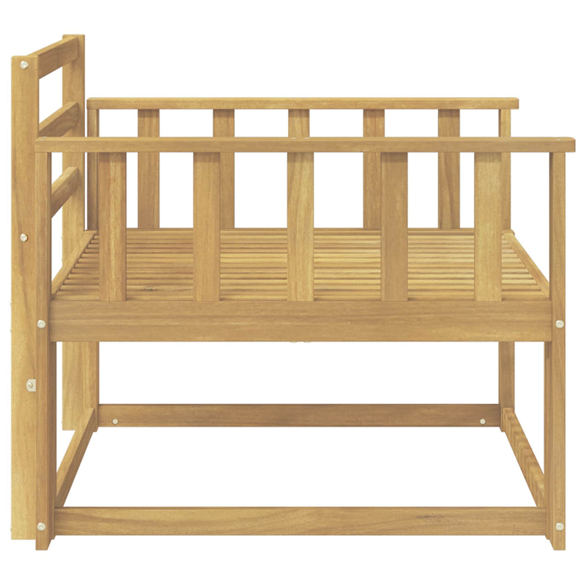 Outdoor Middle Sofa Solid Acacia Wood White