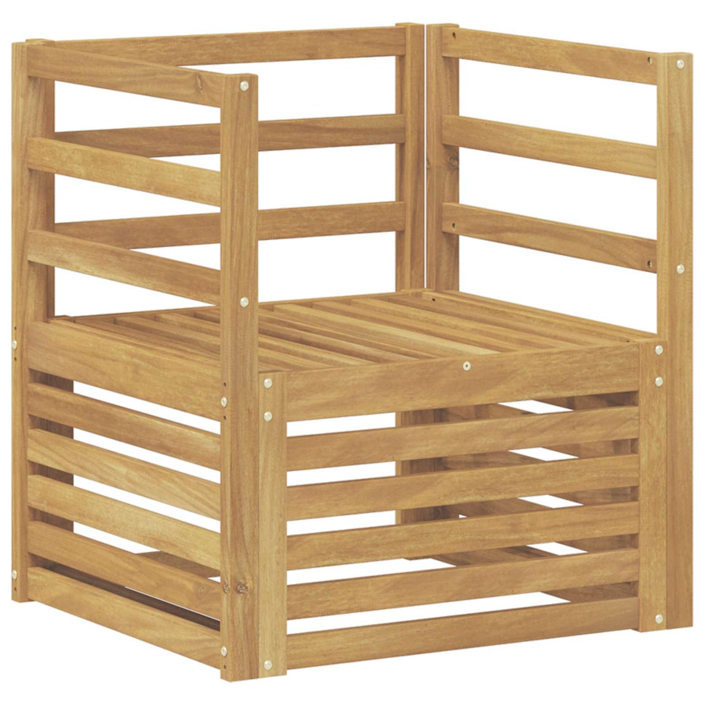 Outdoor Sofa Solid Acacia Wood White