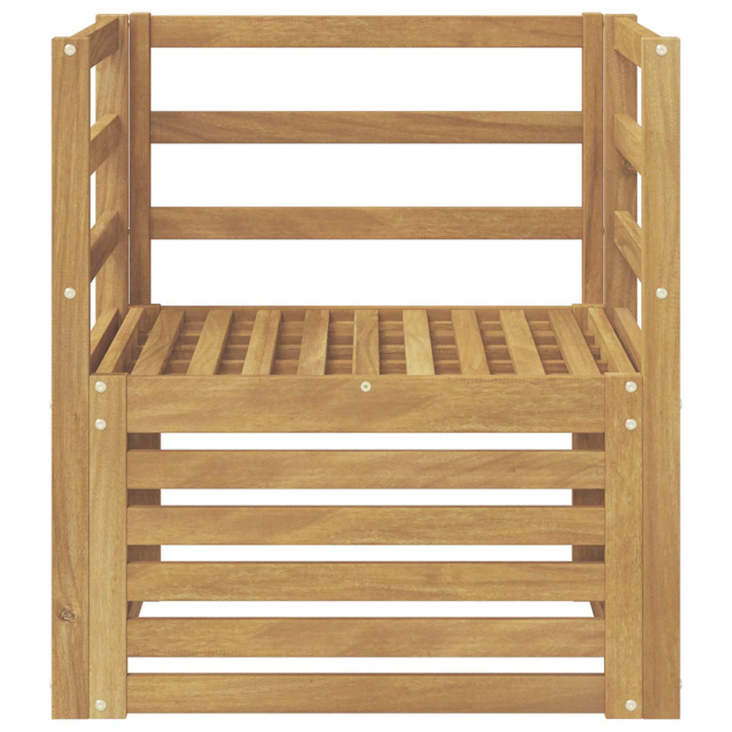 Outdoor Sofa Solid Acacia Wood White