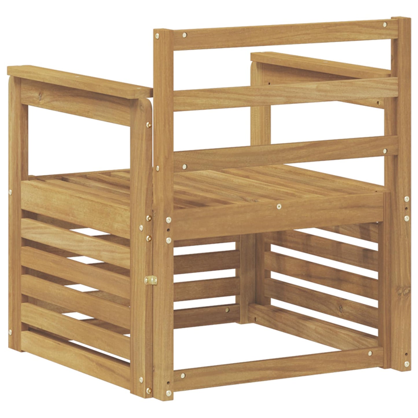 2 Piece Outdoor Sofa Set Solid Acacia Wood White