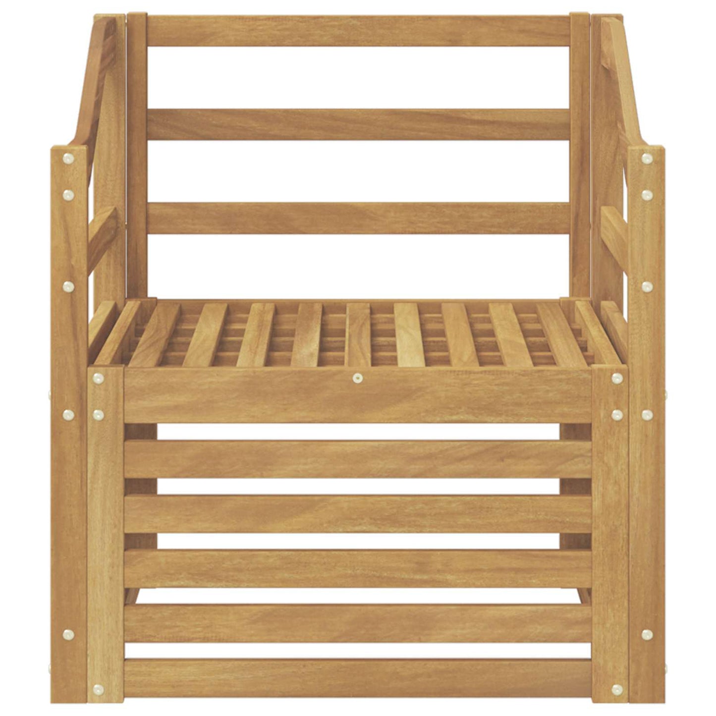 Outdoor Sofa Solid Acacia Wood White