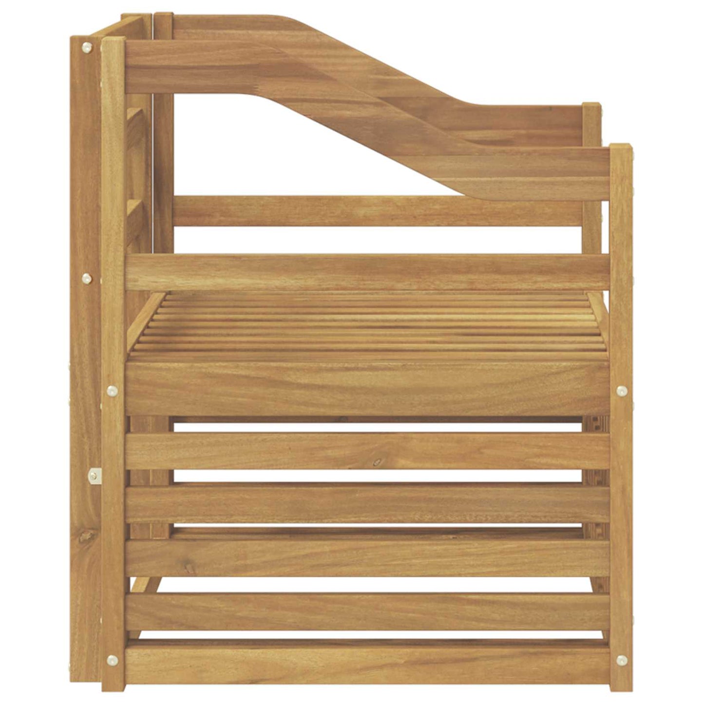 Outdoor Sofa Solid Acacia Wood White