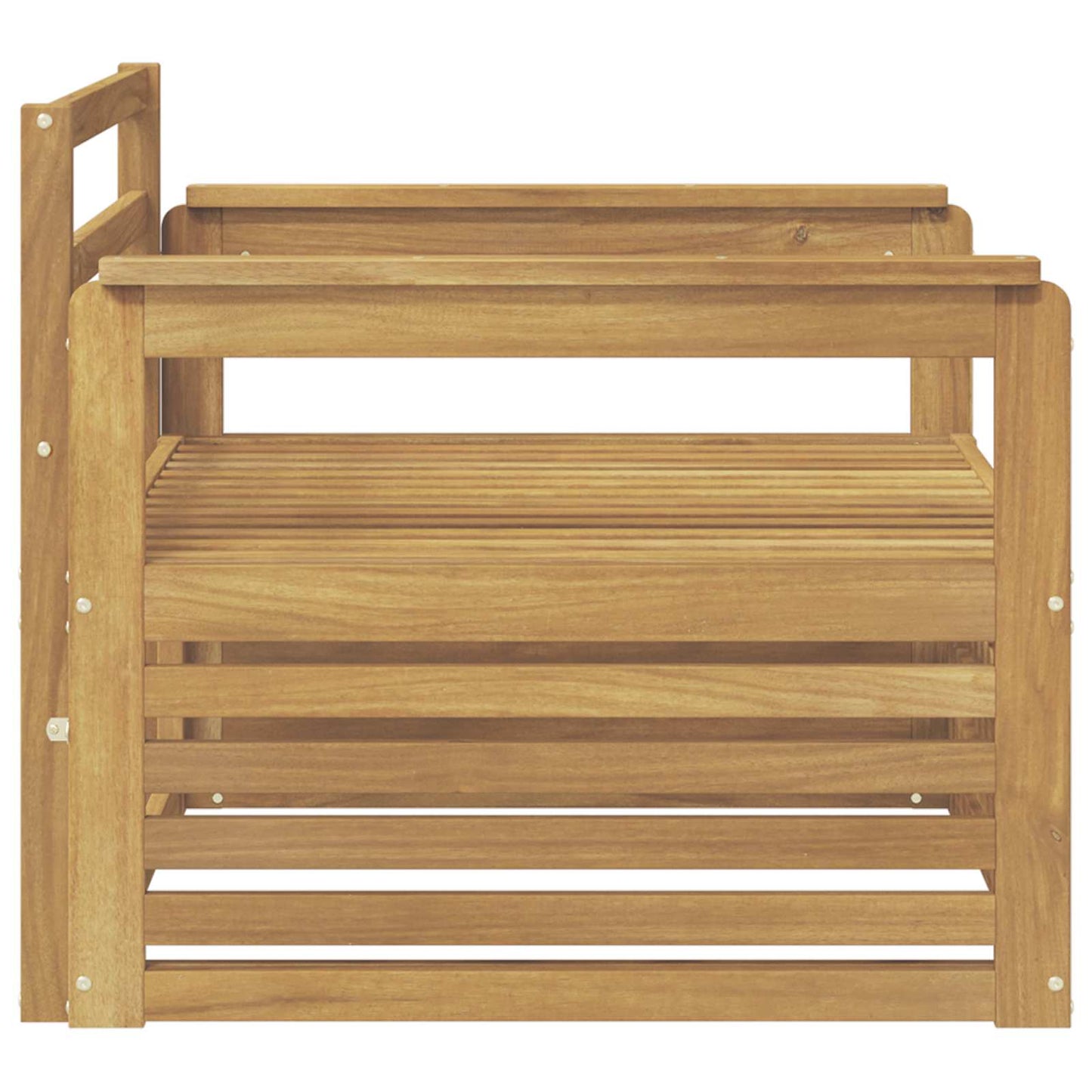 Outdoor Sofa Solid Acacia Wood White
