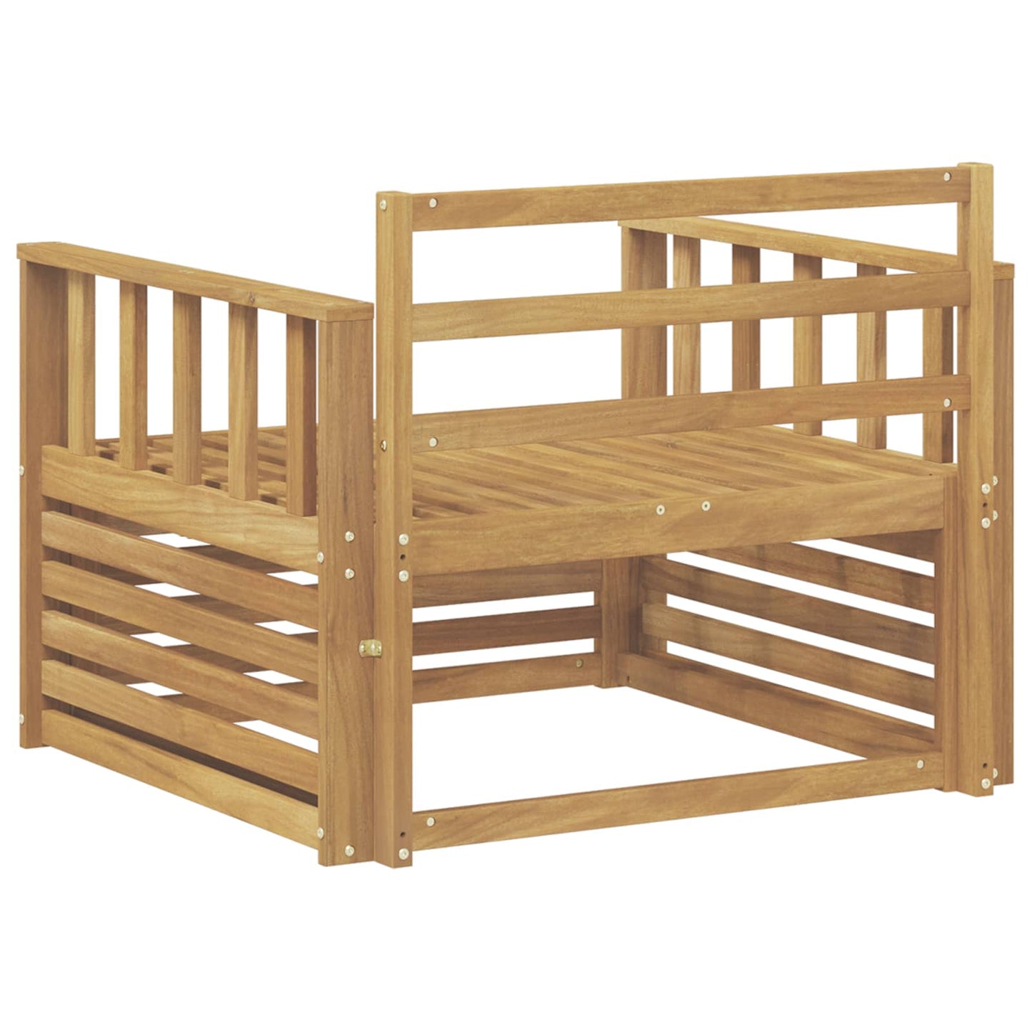 Outdoor Sofa Solid Acacia Wood White