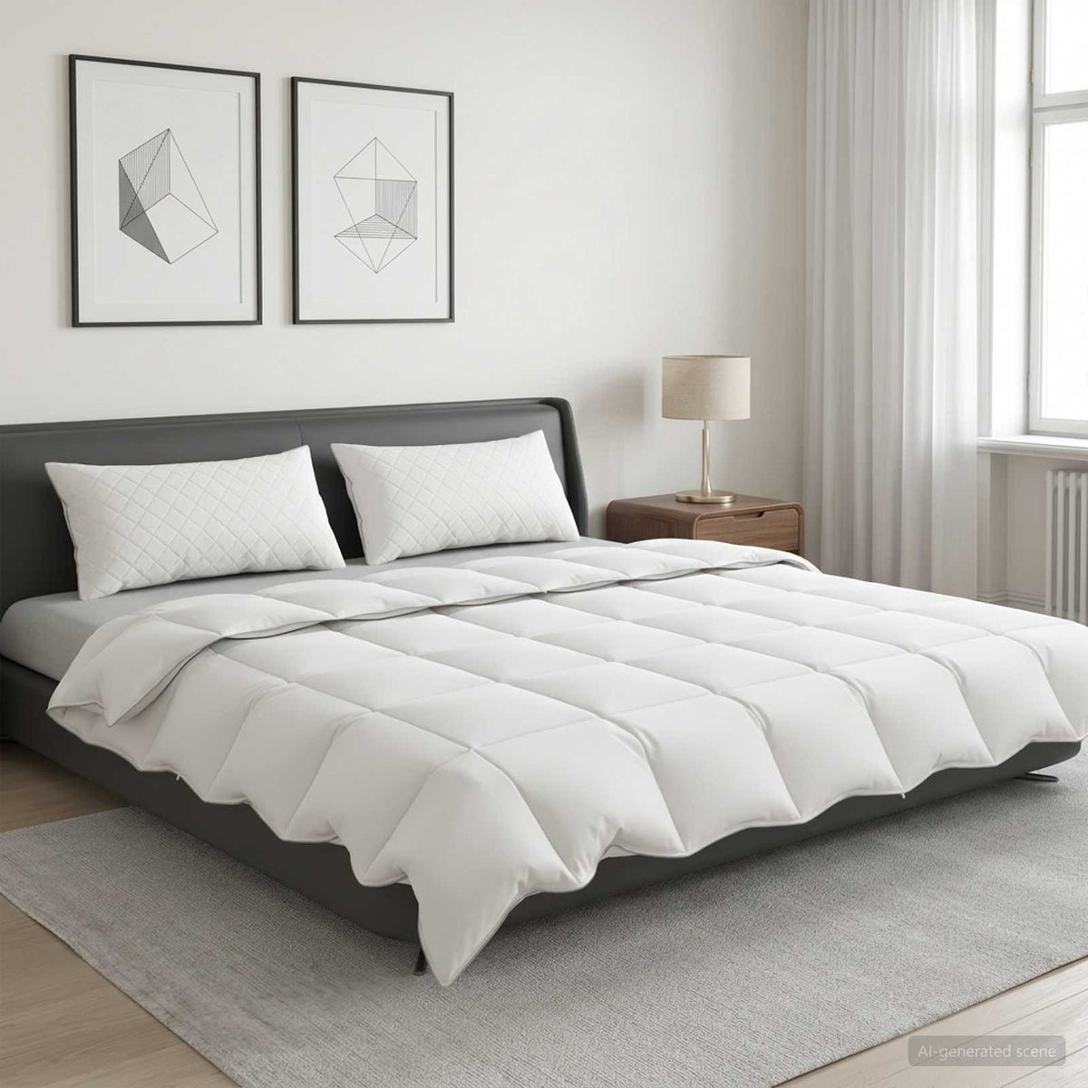 Duvet FULDA 200 x 220 cm Summer 100 GSM 90% Goose Down White