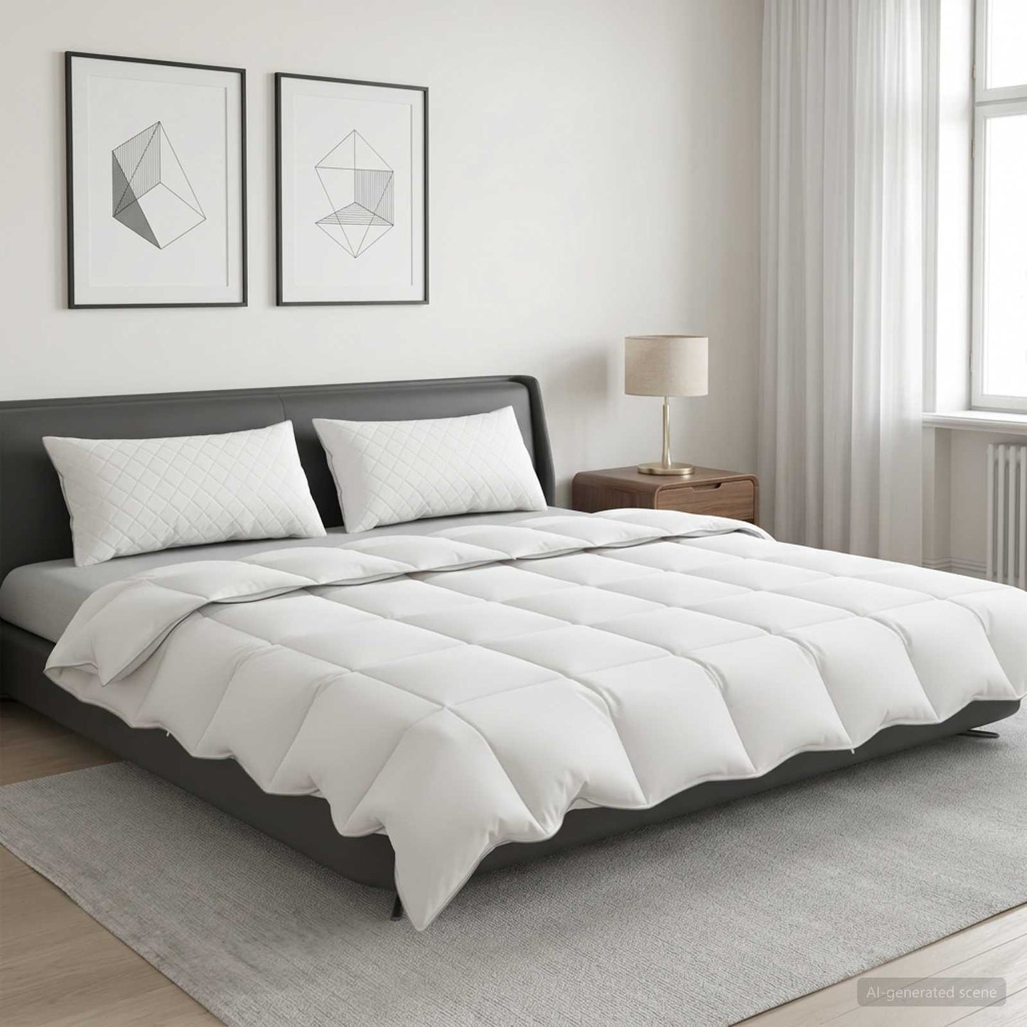 Duvet FULDA 220 x 260 cm Summer 100 GSM 90% Goose Down White