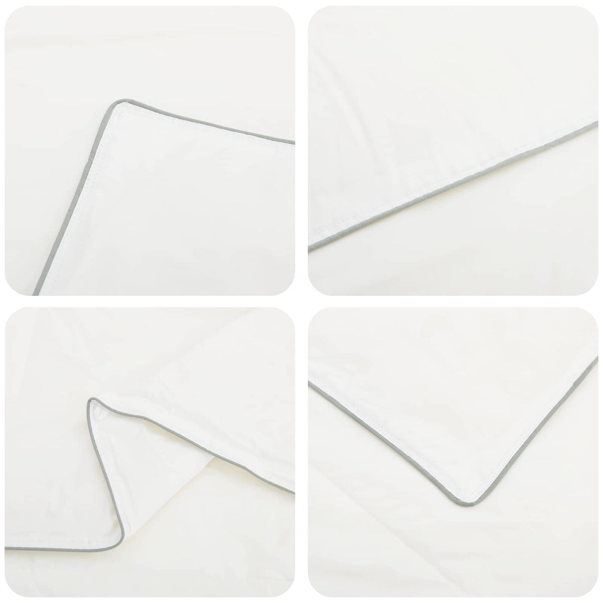 Duvet FULDA 155 x 220 cm 4 Seasons 210 GSM 90% Goose Down White