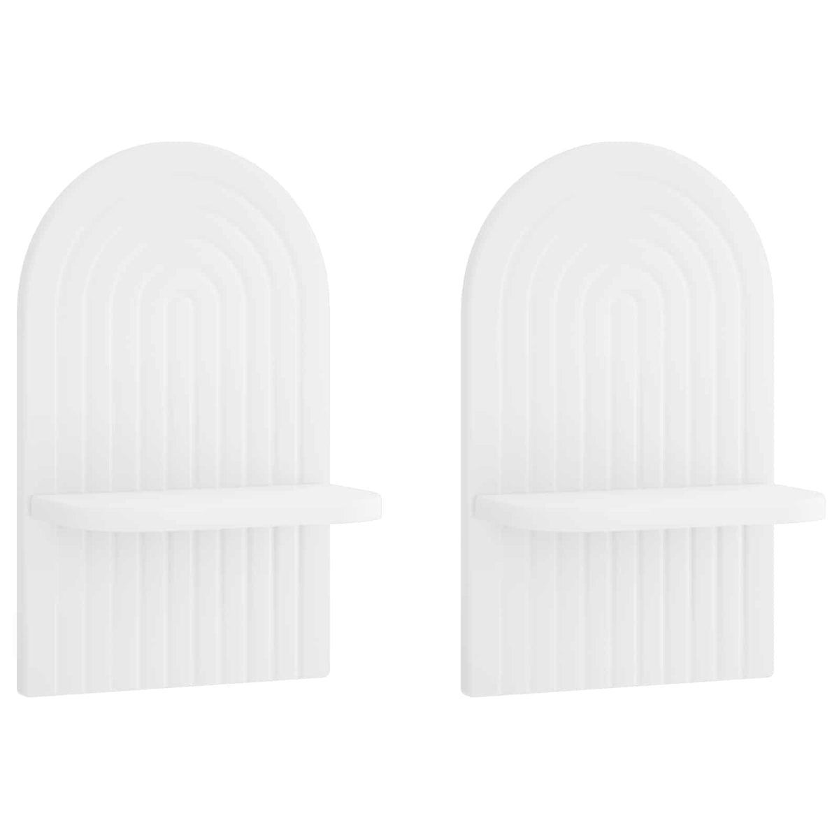 Wall Shelf 2 pcs White 23 x 13.5 x 37.5 cm Engineered Wood