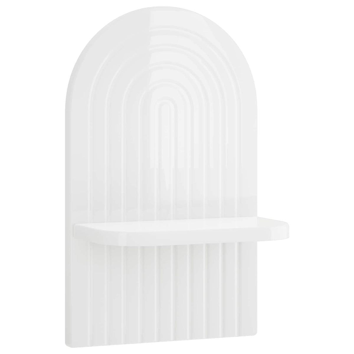Wall Shelf 2 pcs High Gloss White 23 x 13.5 x 37.5 cm