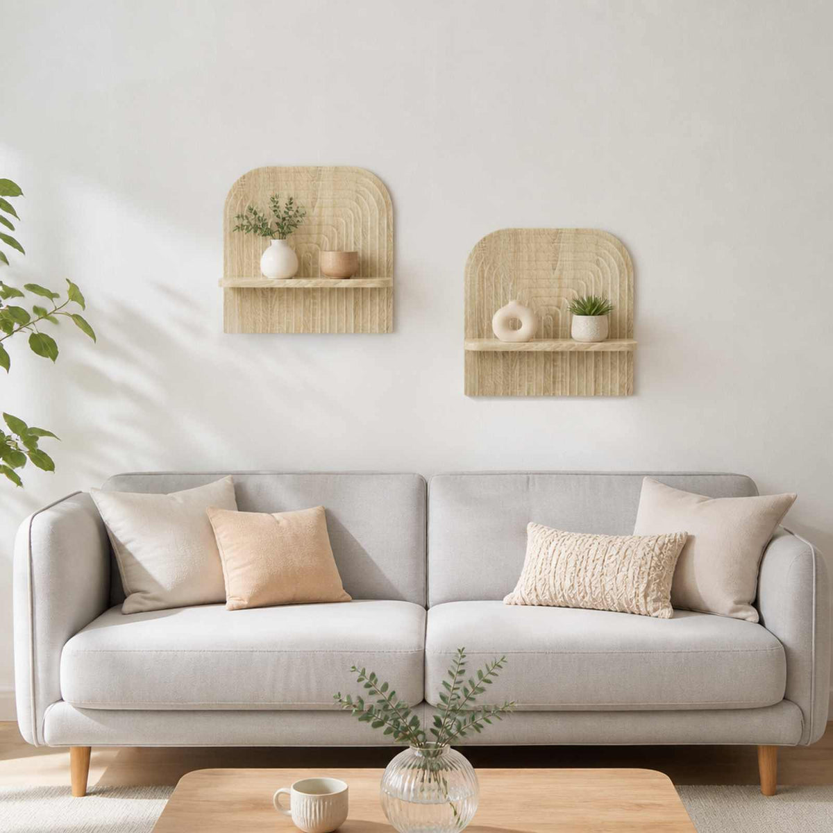 Wall Shelf 2 pcs Sonoma Oak 41 x 13.5 x 37.5 cm Engineered Wood