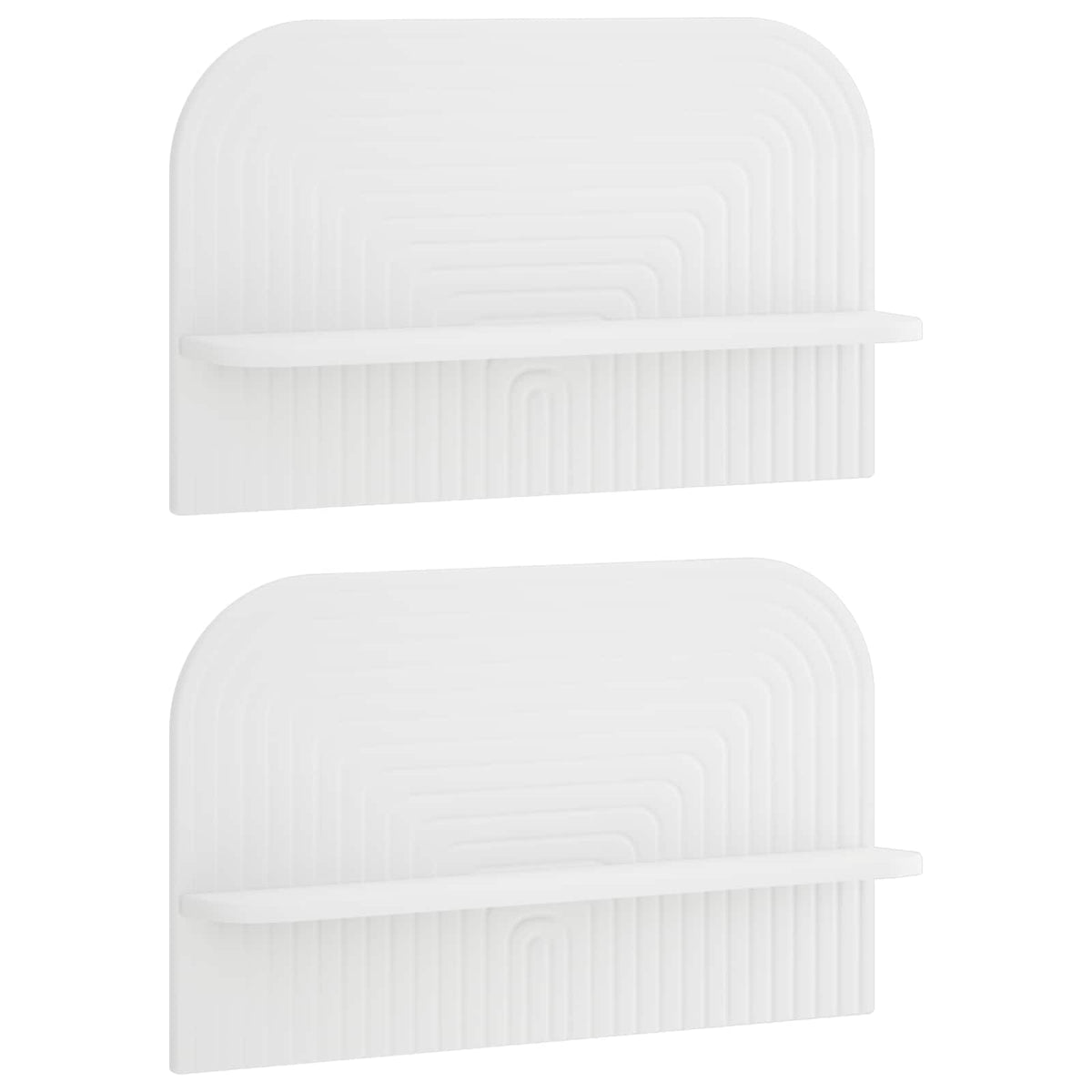 Wall Shelf 2 pcs White 60 x 13.5 x 37.5 cm Engineered Wood