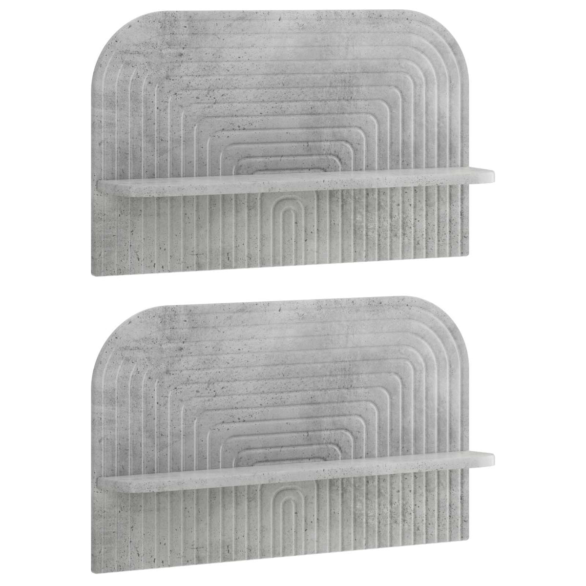 Wall Shelf 2 pcs Concrete Grey 60 x 13.5 x 37.5 cm