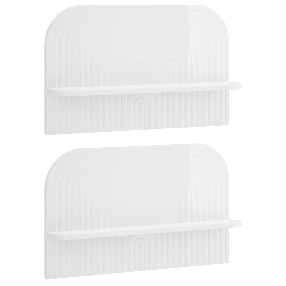 Wall Shelf 2 pcs High Gloss White 60 x 13.5 x 37.5 cm