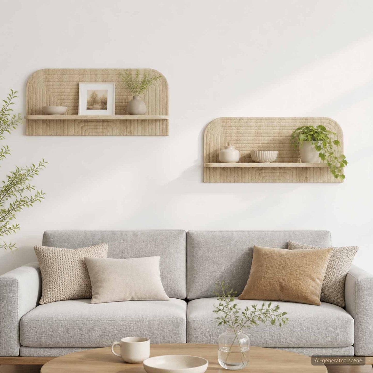Wall Shelf 2 pcs Sonoma Oak 80.5 x 13.5 x 37.5 cm