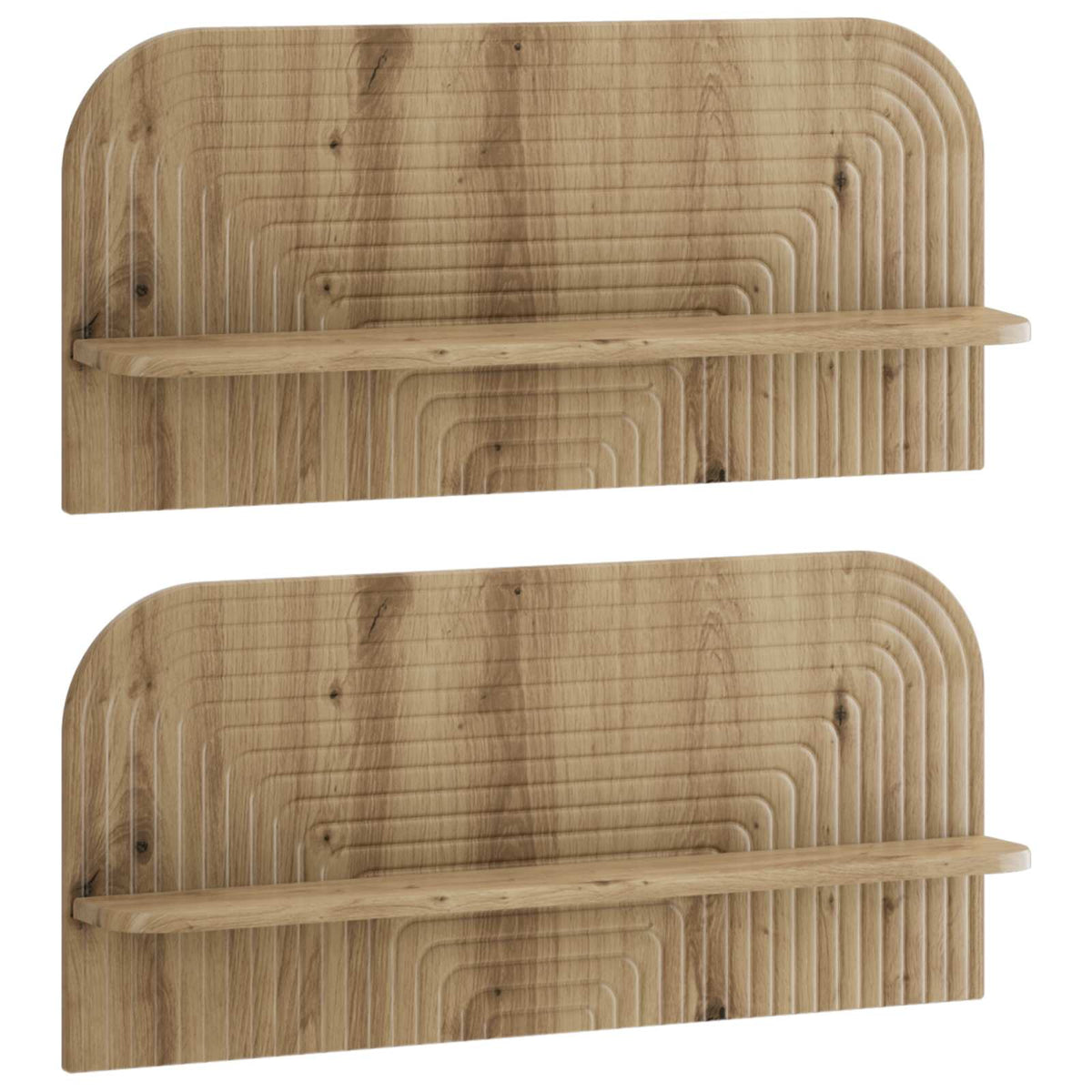 Wall Shelf 2 pcs Artisan Oak 80.5 x 13.5 x 37.5 cm