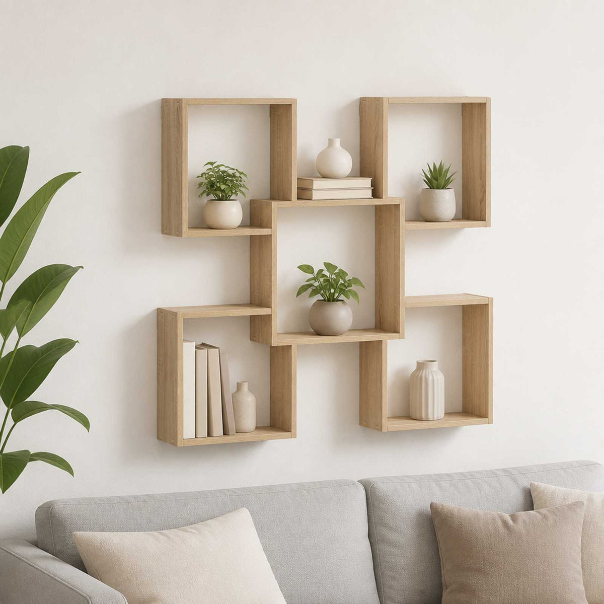 Wall Shelf Sonoma Oak 99.5 x 17 x 91 cm Engineered Wood