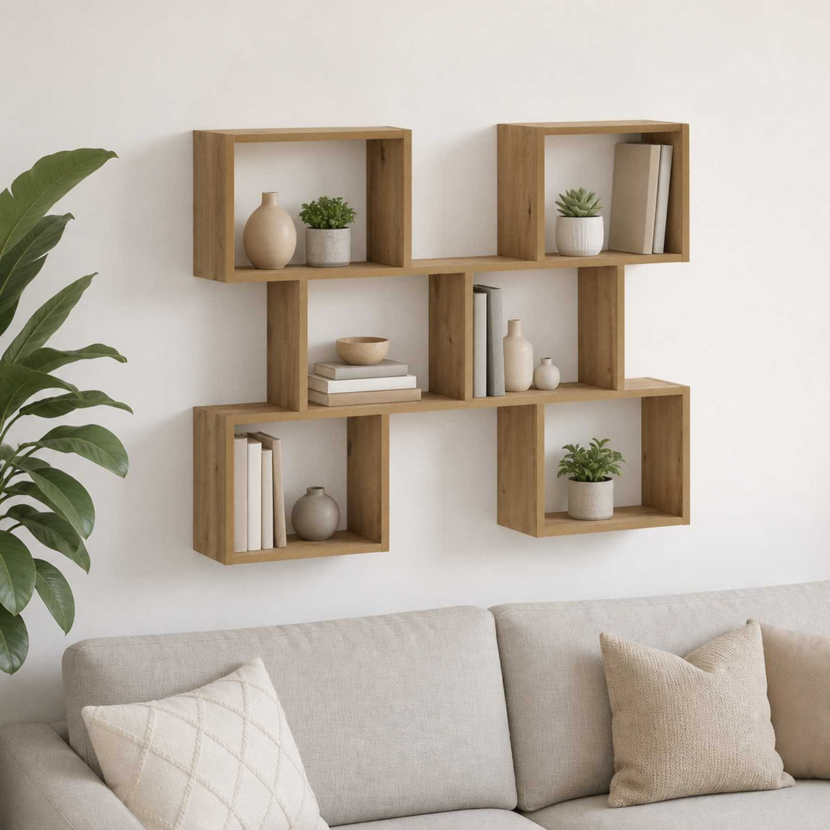 Wall Shelf Artisan Oak 103 x 17 x 80 cm Engineered Wood