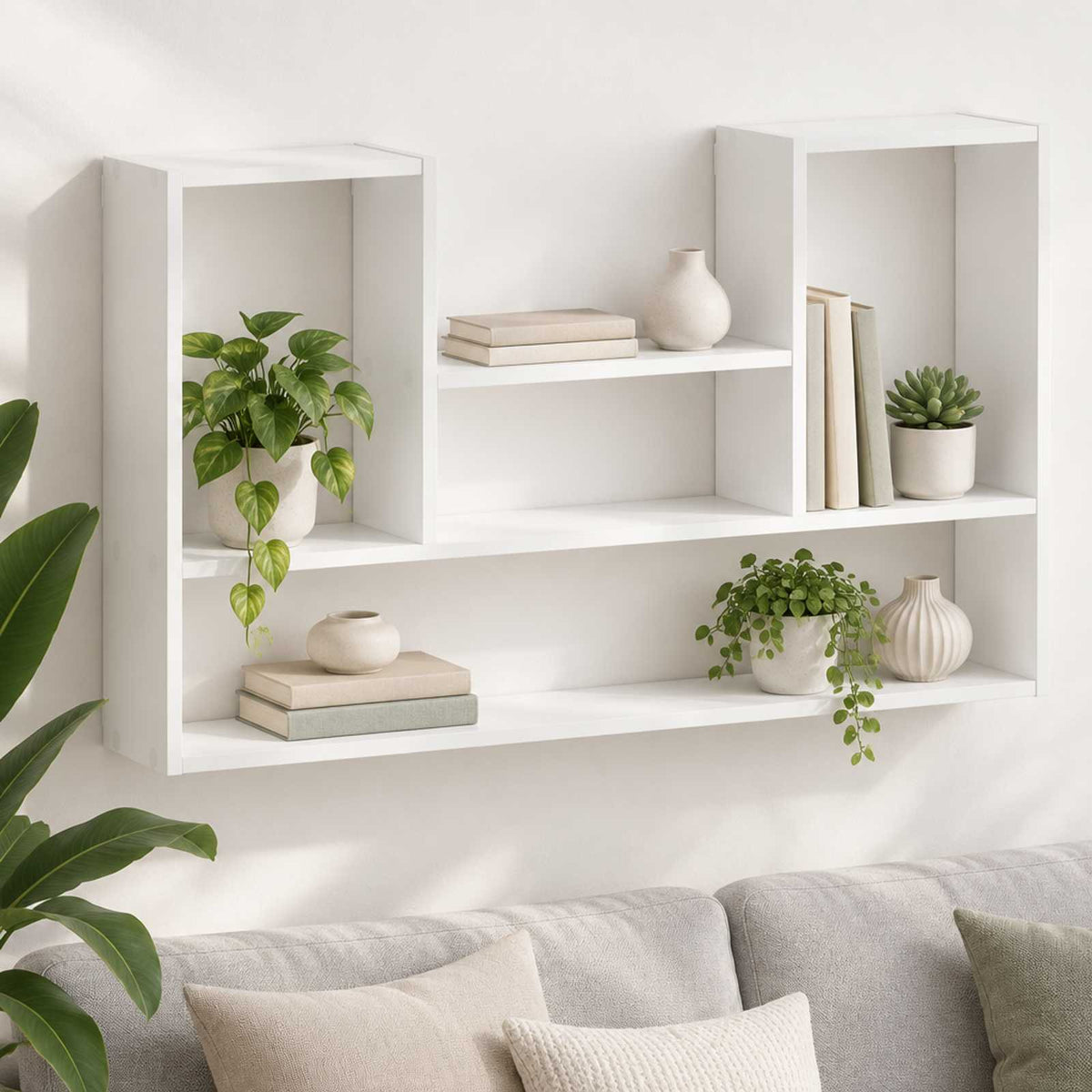 Wall Shelf White 100 x 17 x 60 cm Engineered Wood