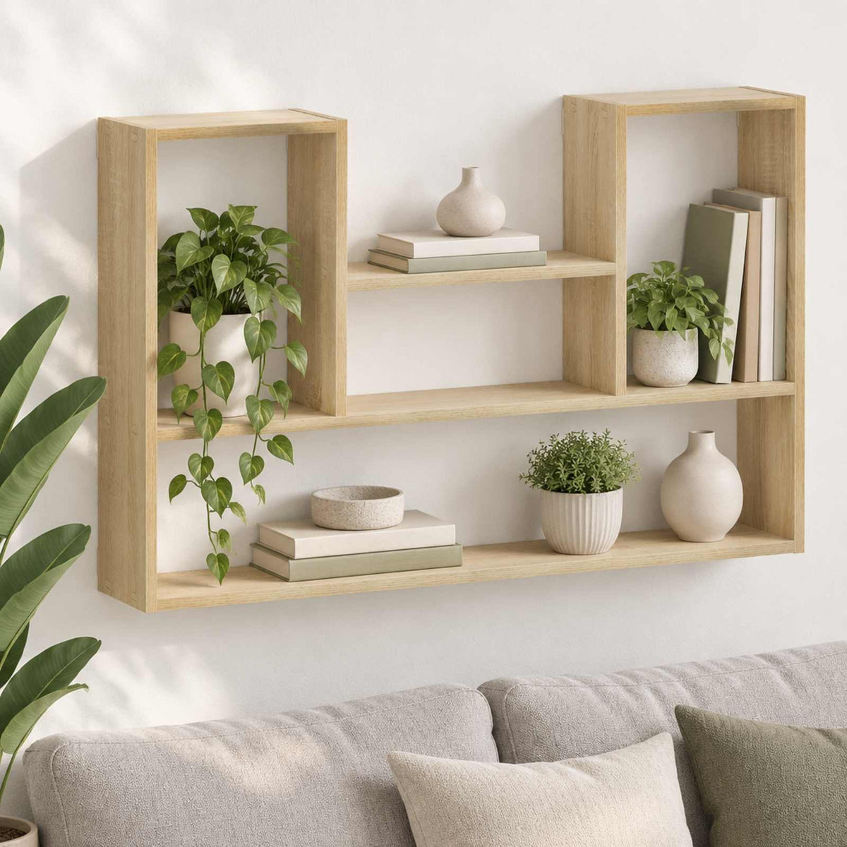 Wall Shelf Sonoma Oak 100 x 17 x 60 cm Engineered Wood