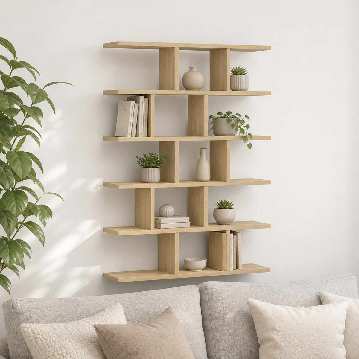 Wall Shelf Sonoma Oak 70 x 17 x 101 cm Engineered Wood