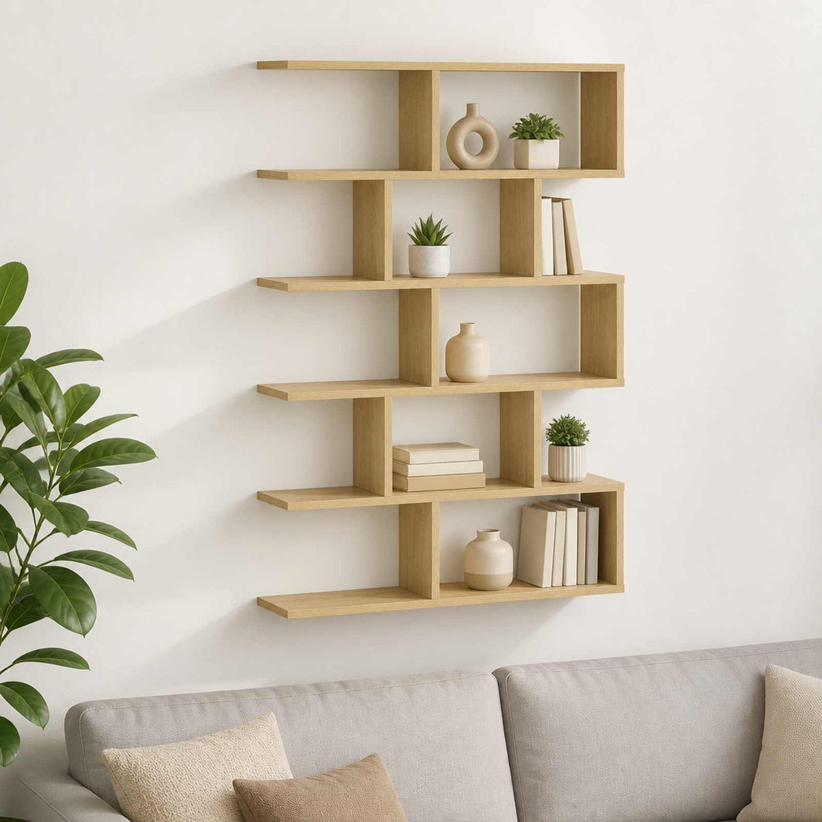 Wall Shelf Sonoma Oak 70 x 17 x 101 cm Engineered Wood