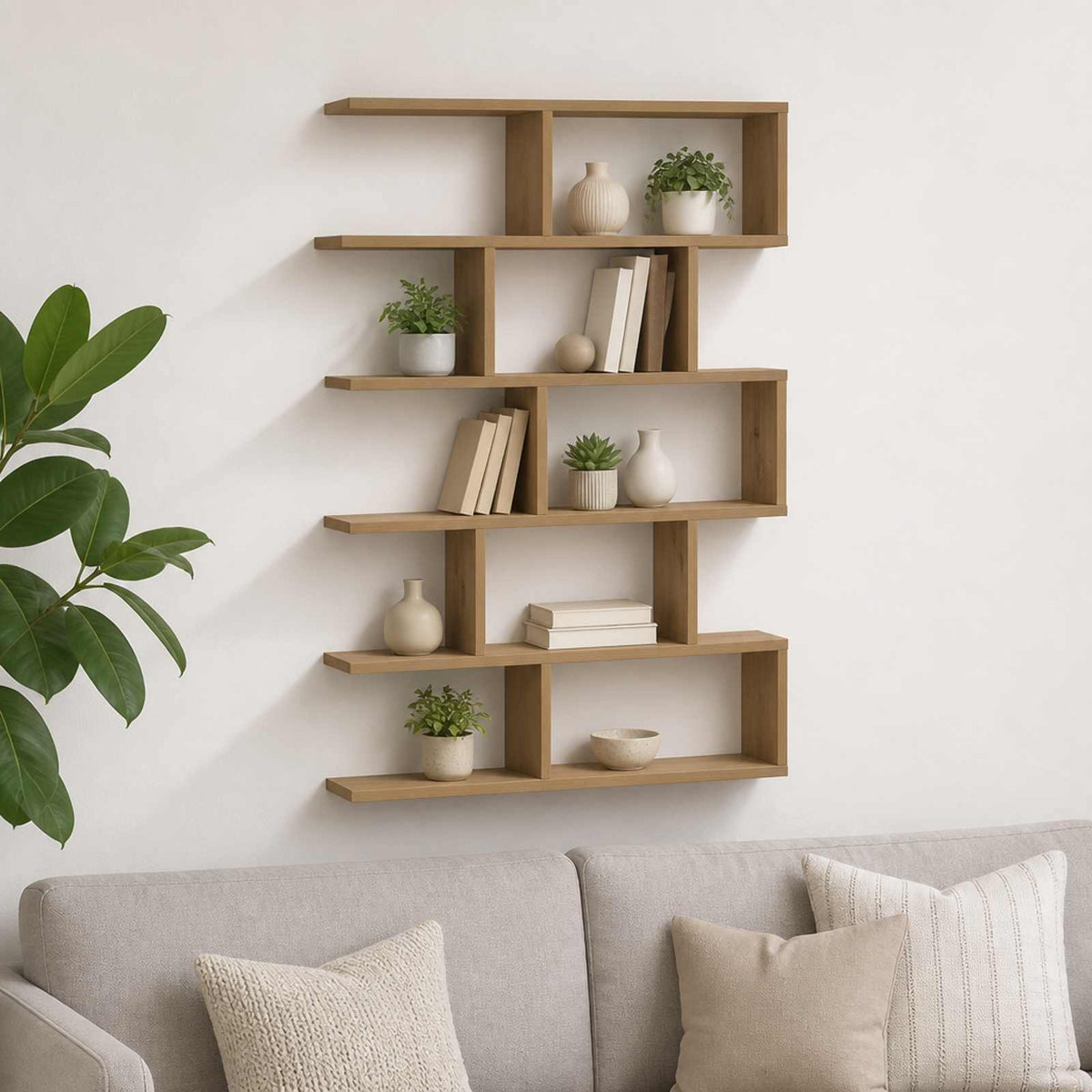 Wall Shelf Artisan Oak 70 x 17 x 101 cm Engineered Wood
