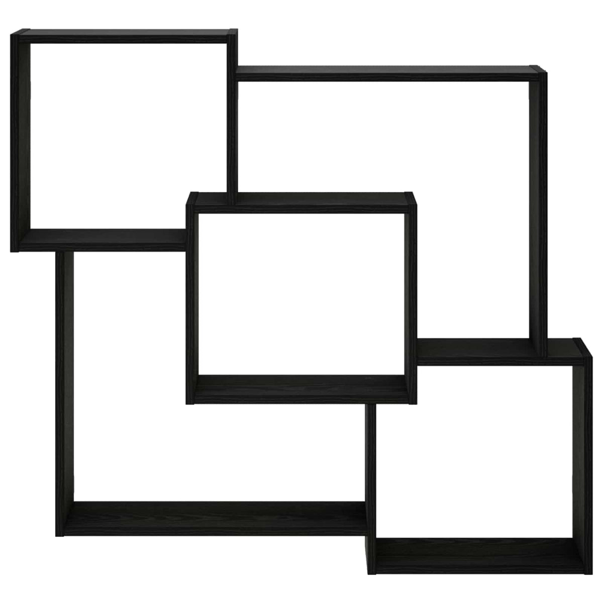 Wall Shelf Black Oak 98 x 17 x 91 cm Engineered Wood