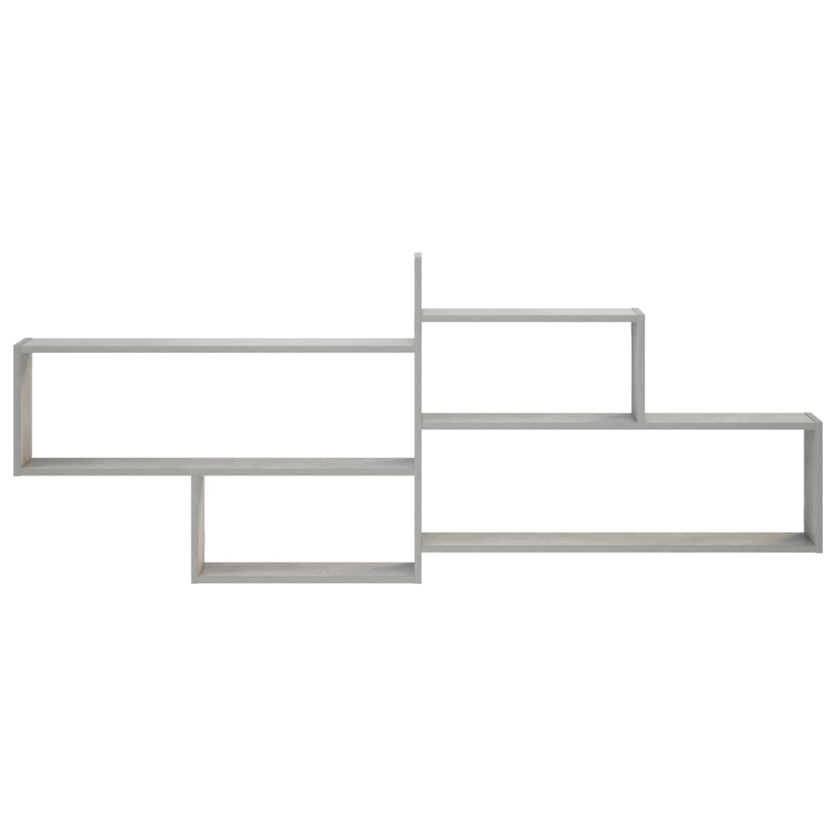 Wall Shelf Concrete Grey 168.5 x 17 x 68 cm Engineered Wood