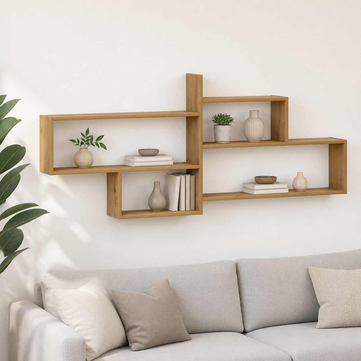 Wall Shelf Artisan Oak 168.5 x 17 x 68 cm Engineered Wood