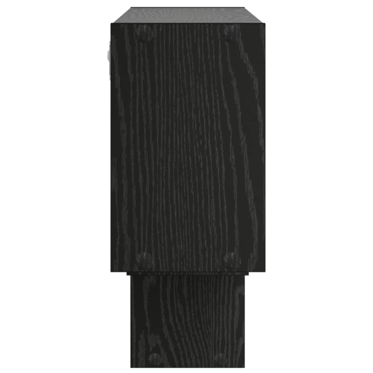 Wall Shelf Black Oak 158 x 17 x 53 cm Engineered Wood