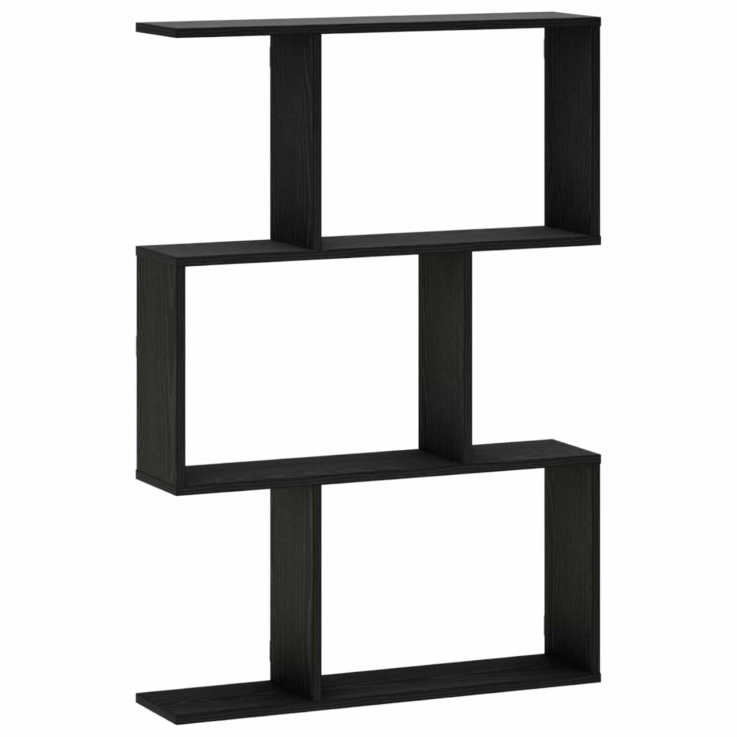 Wall Shelf Black Oak 72 x 17 x 105 cm Engineered Wood