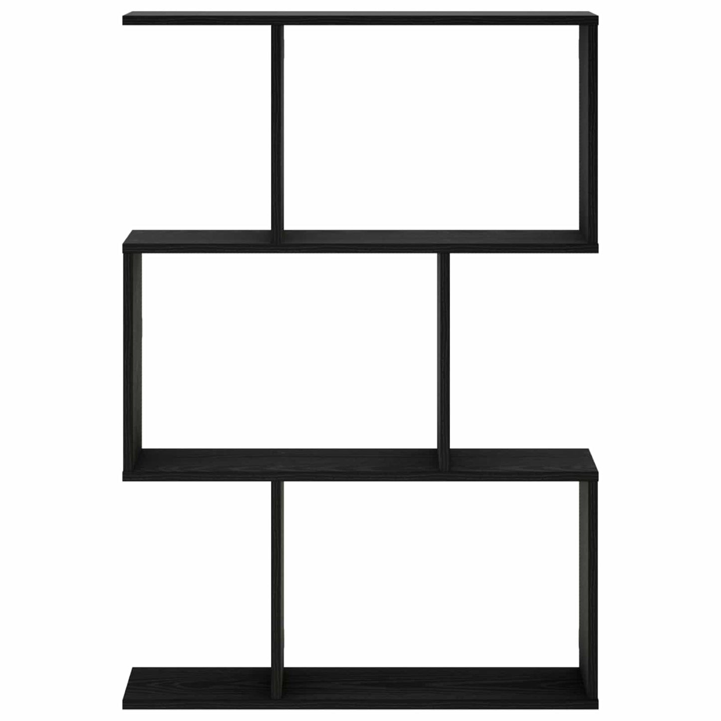 Wall Shelf Black Oak 72 x 17 x 105 cm Engineered Wood