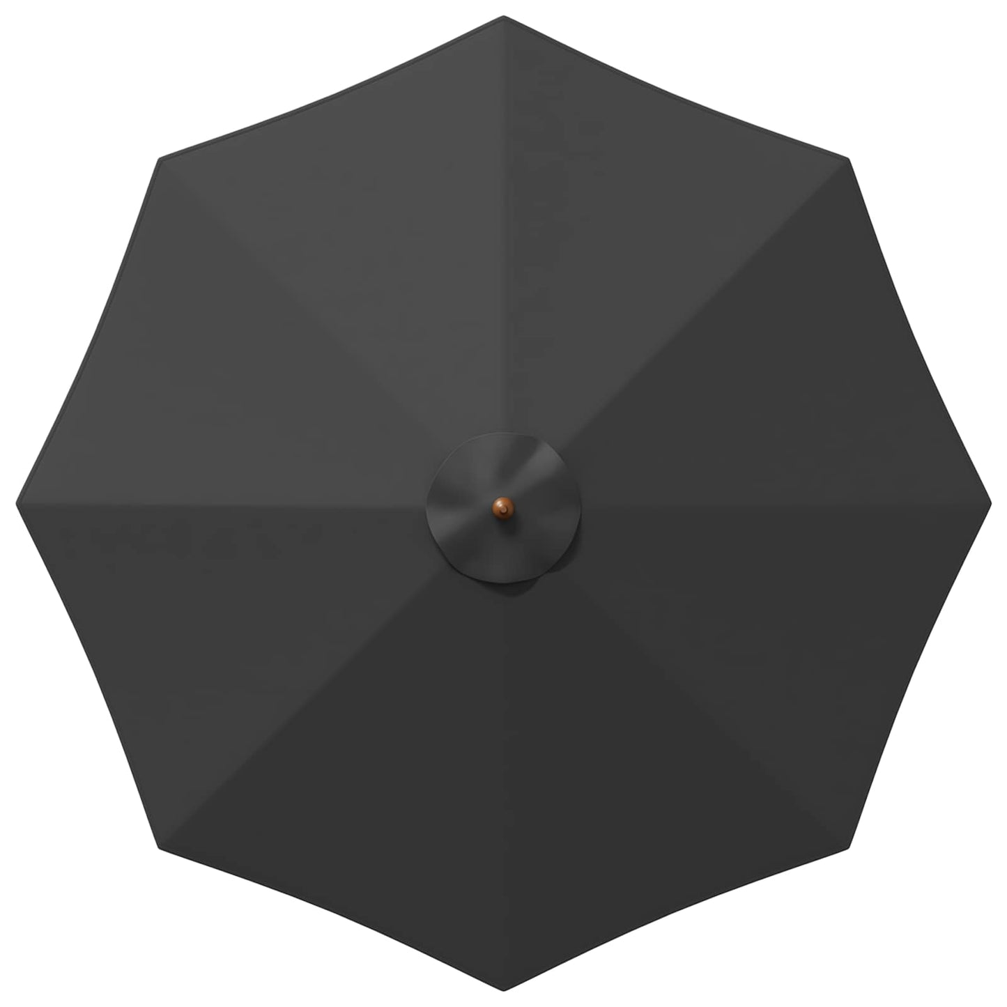 Garden Parasol Ø 300 x 248 cm Solid Eucalyptus Wood Anthracite