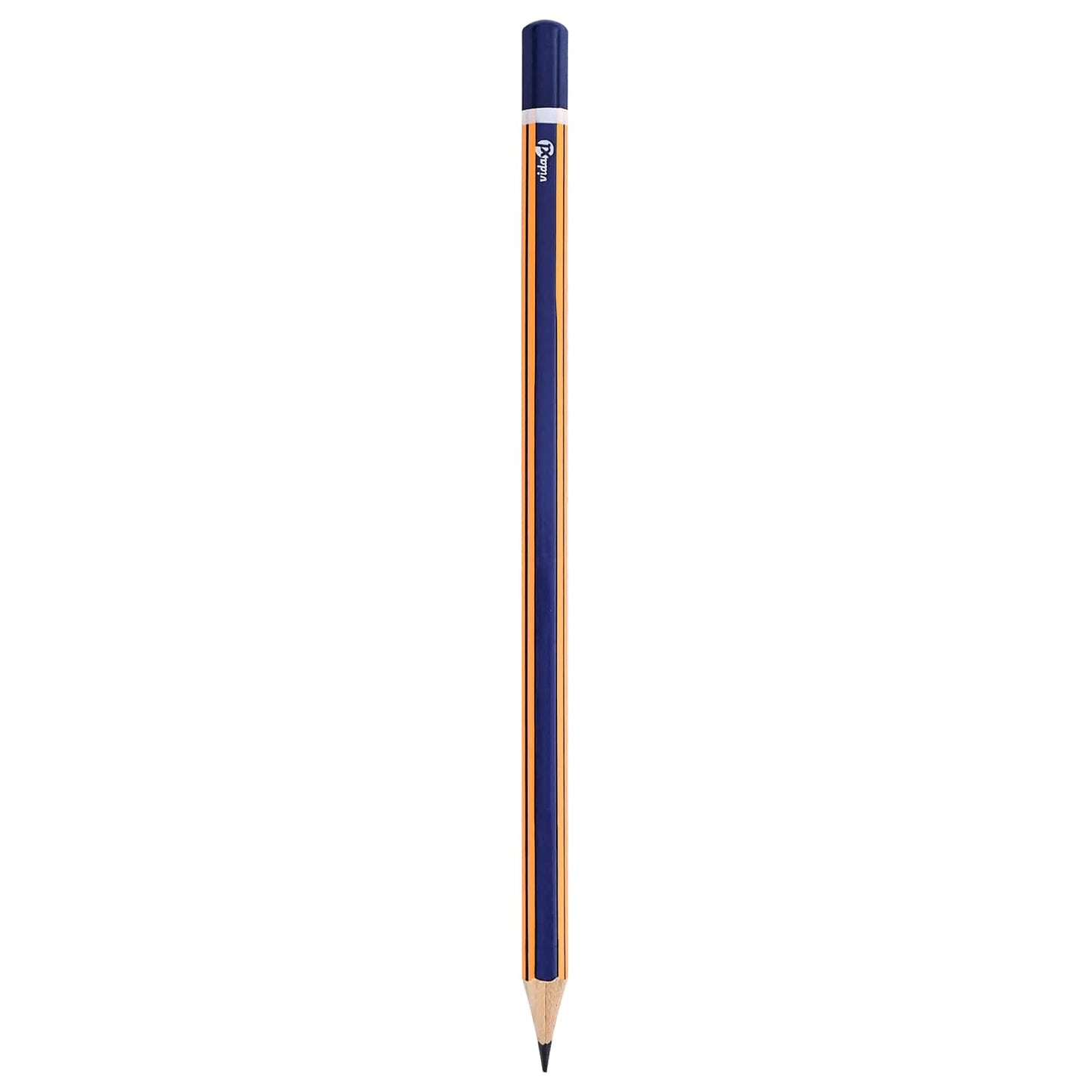 HB Pencils Ø 0.7 x 18 cm Blue and Yellow Solid Poplar Wood