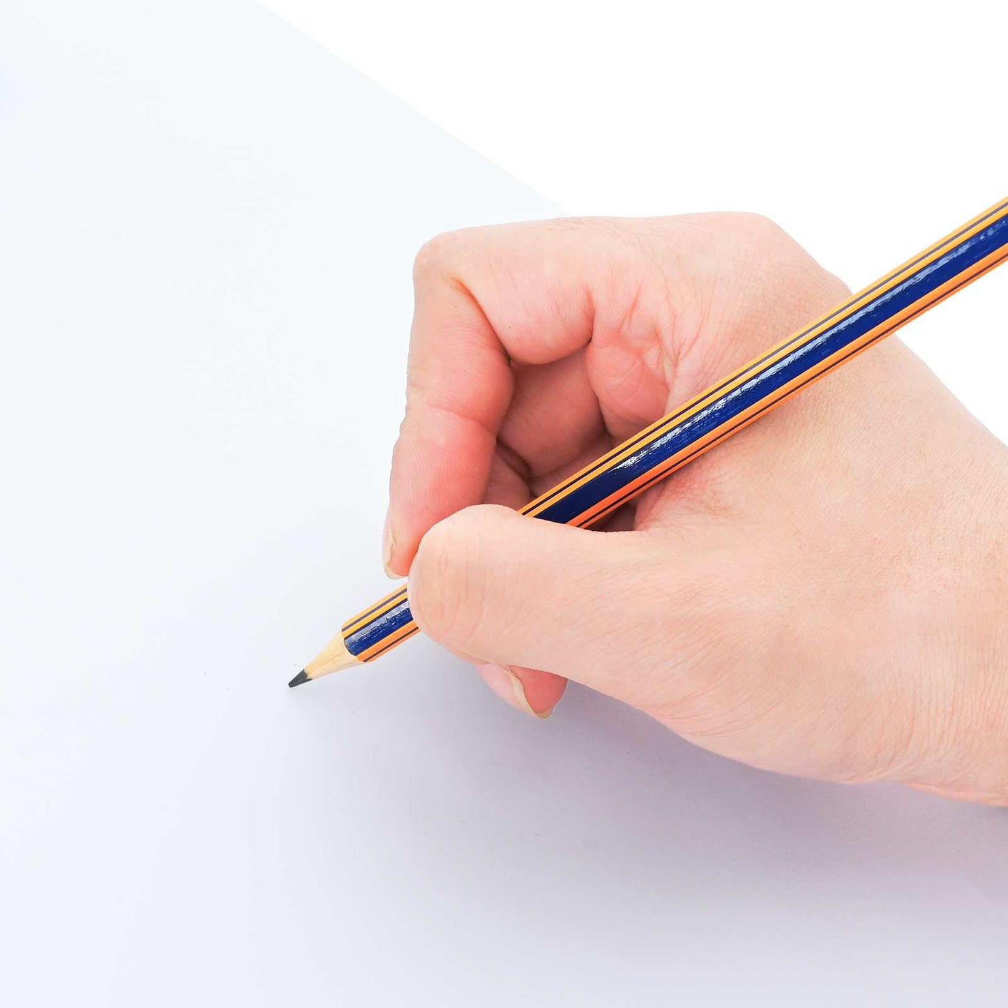 HB Pencils Ø 0.7 x 18 cm Blue and Yellow Solid Poplar Wood