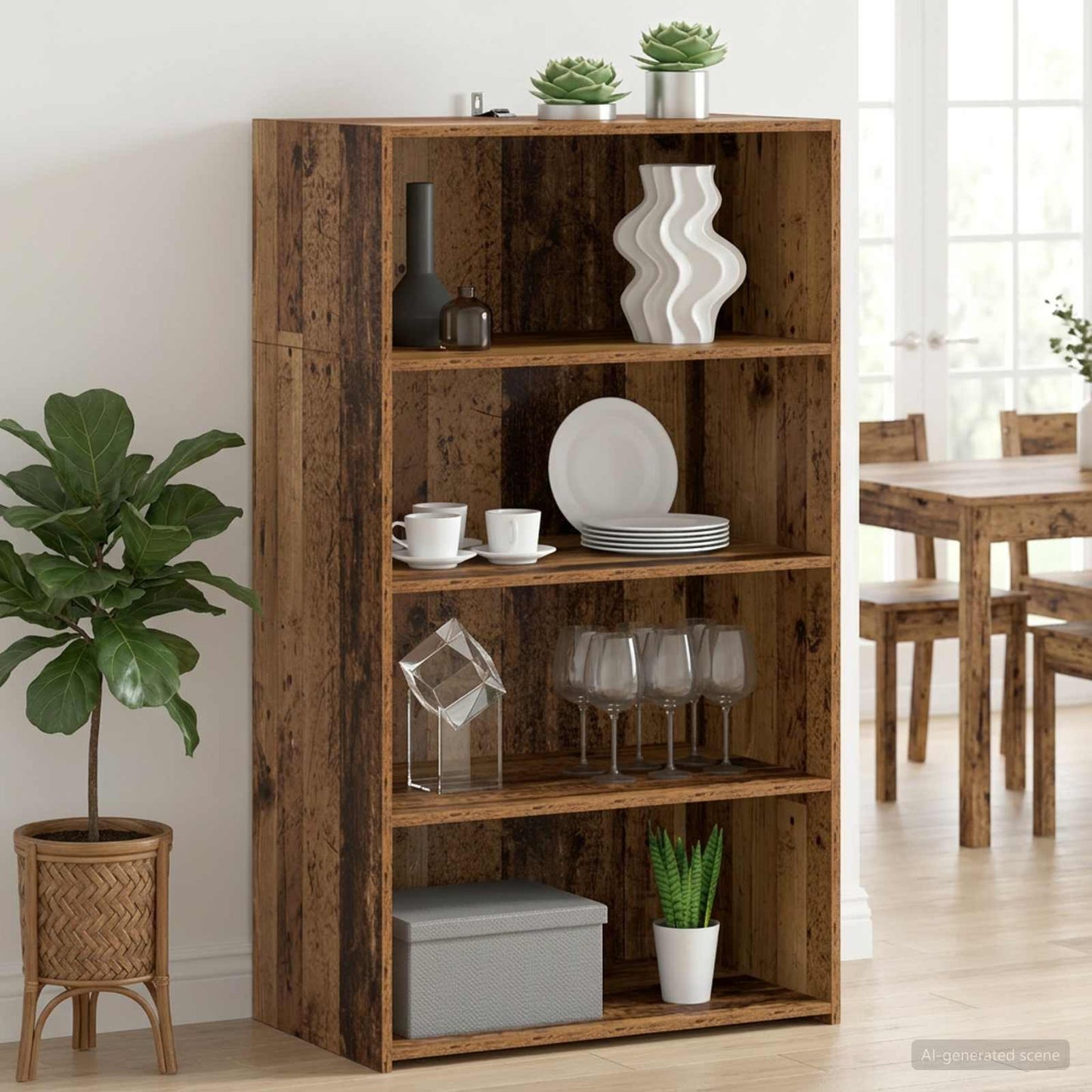 Highboard Old Wood 70 x 41 x 124 cm Engineered Wood