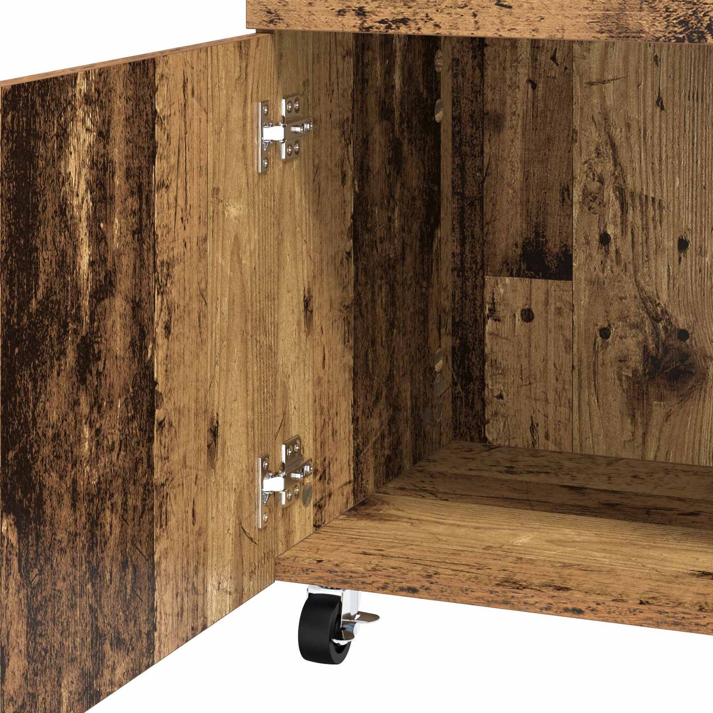 Bar Cart Oak Wood 50 x 41 x 89 cm Engineered Wood