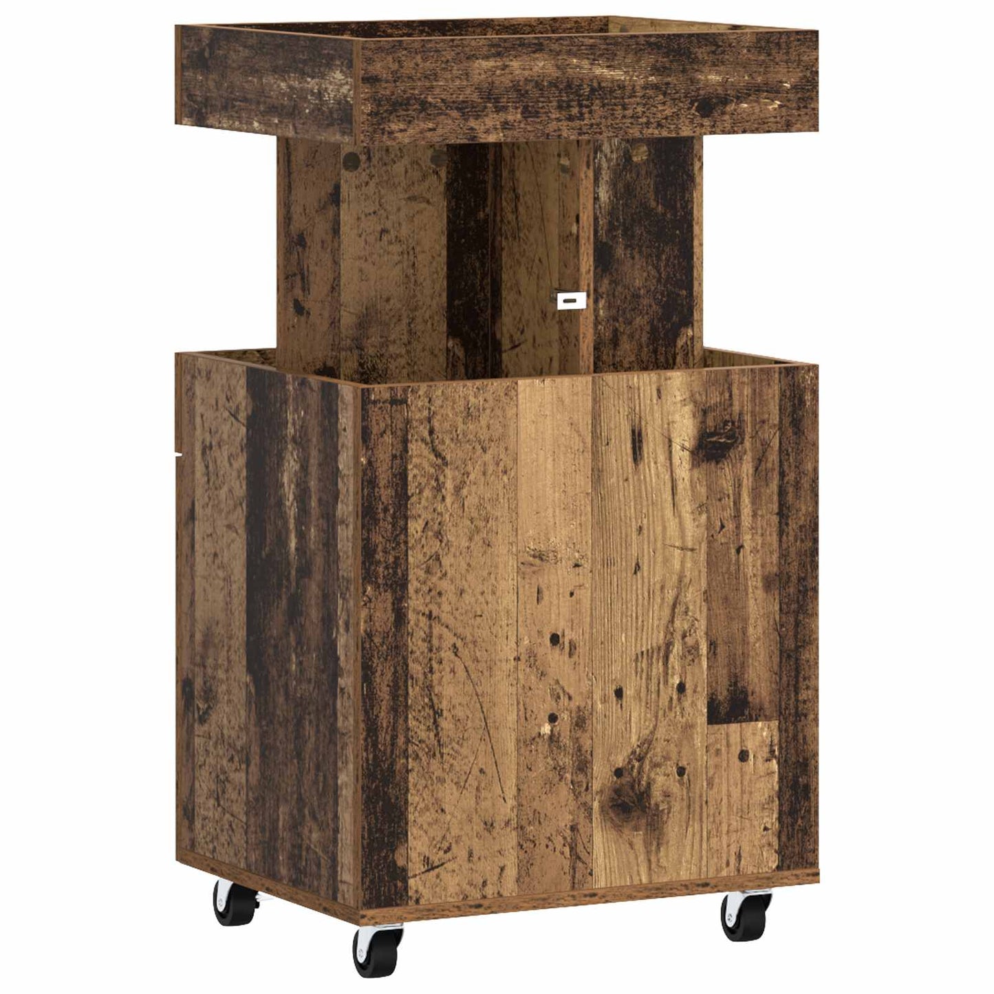 Bar Cart Oak Wood 50 x 41 x 89 cm Engineered Wood