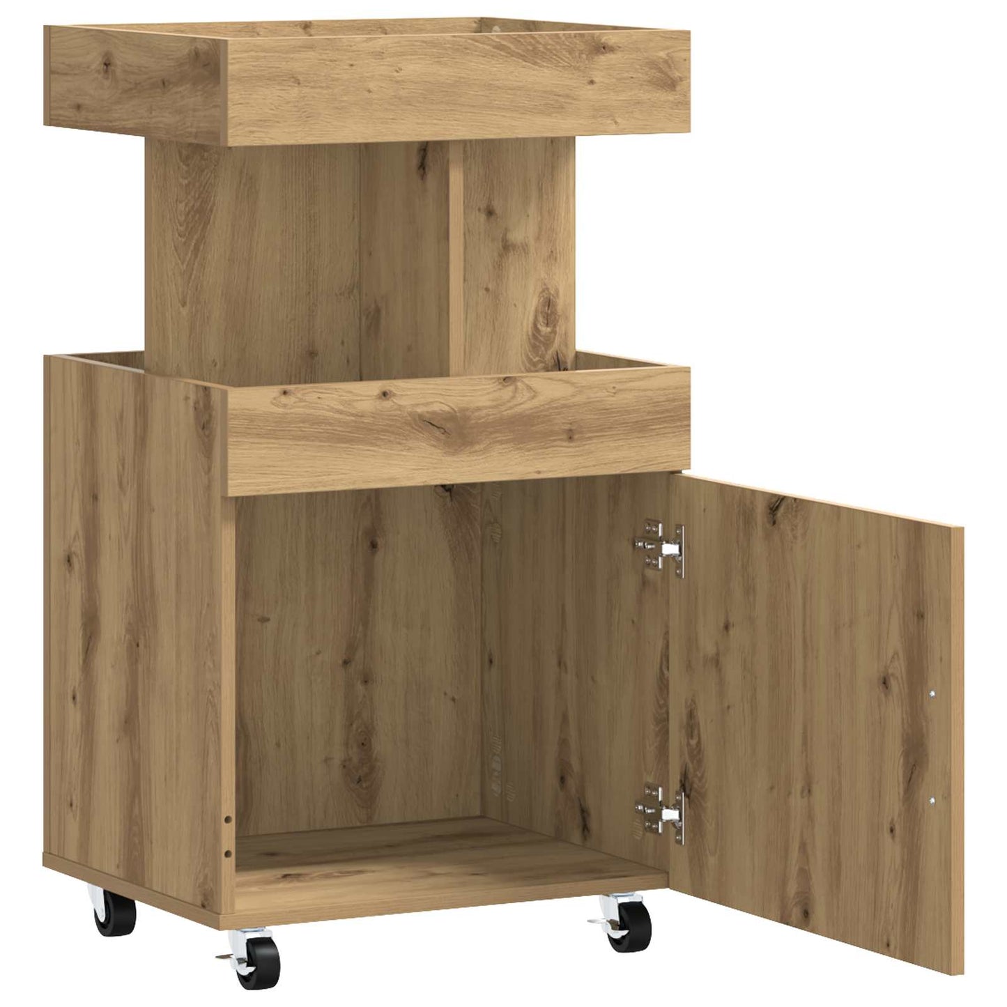 Bar Cart Artisan Oak 50 x 41 x 89 cm Engineered Wood