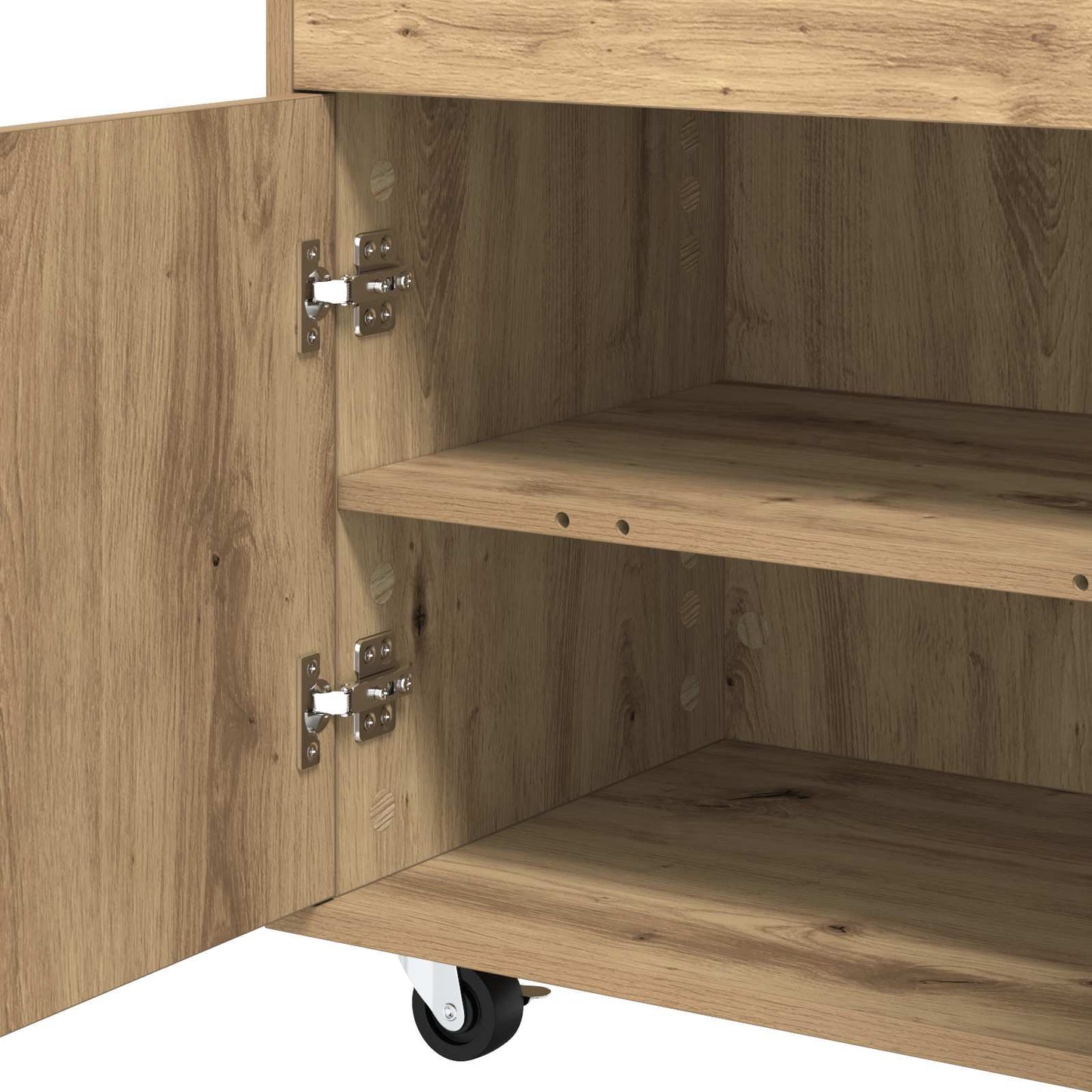 Bar Cart Artisan Oak 60 x 39.5 x 89 cm Engineered Wood
