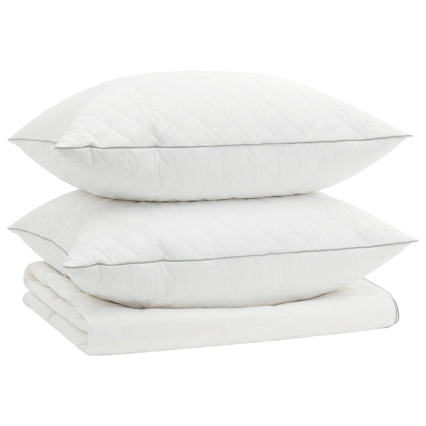 90% Goose Down Duvet Set FULDA 3 pcs 200 x 200 cm Summer White