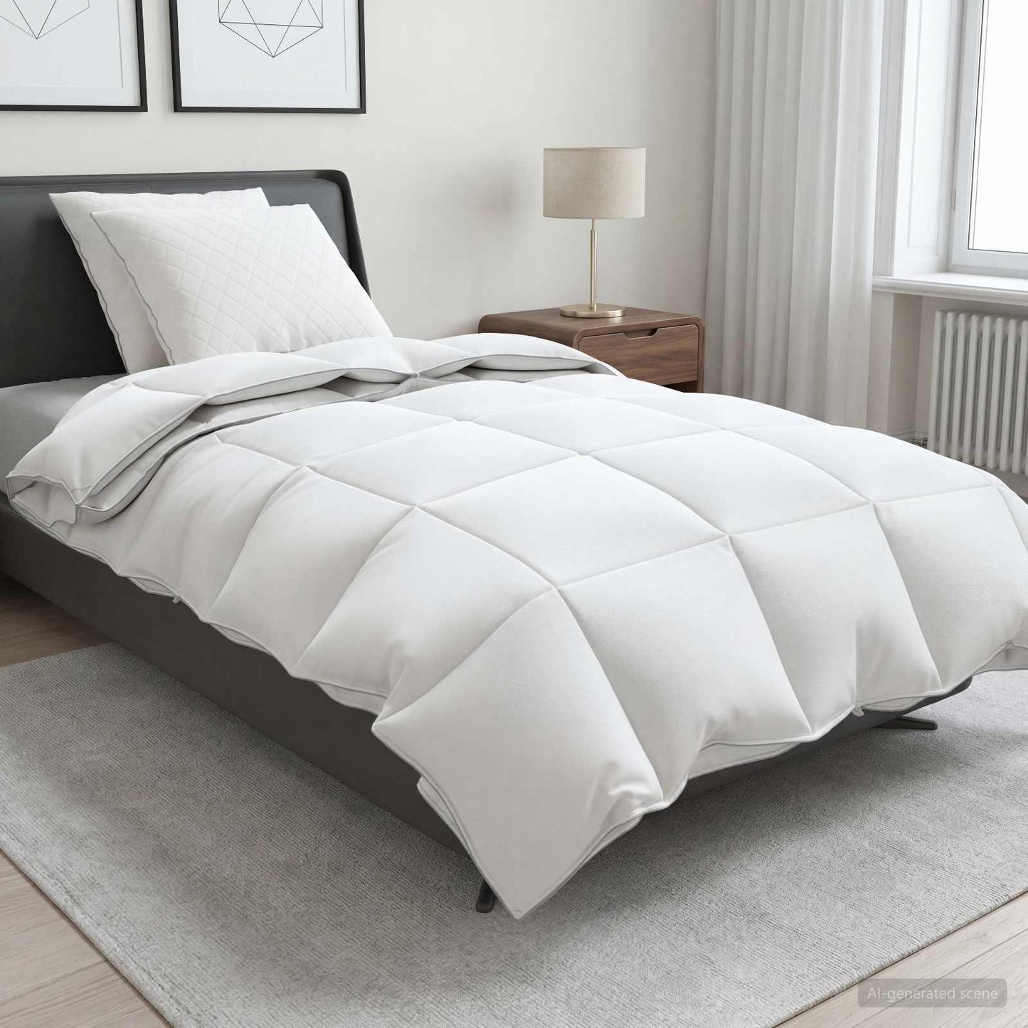 90% Goose Down Duvet Set FULDA 3 pcs 140 x 220 cm All Seasons