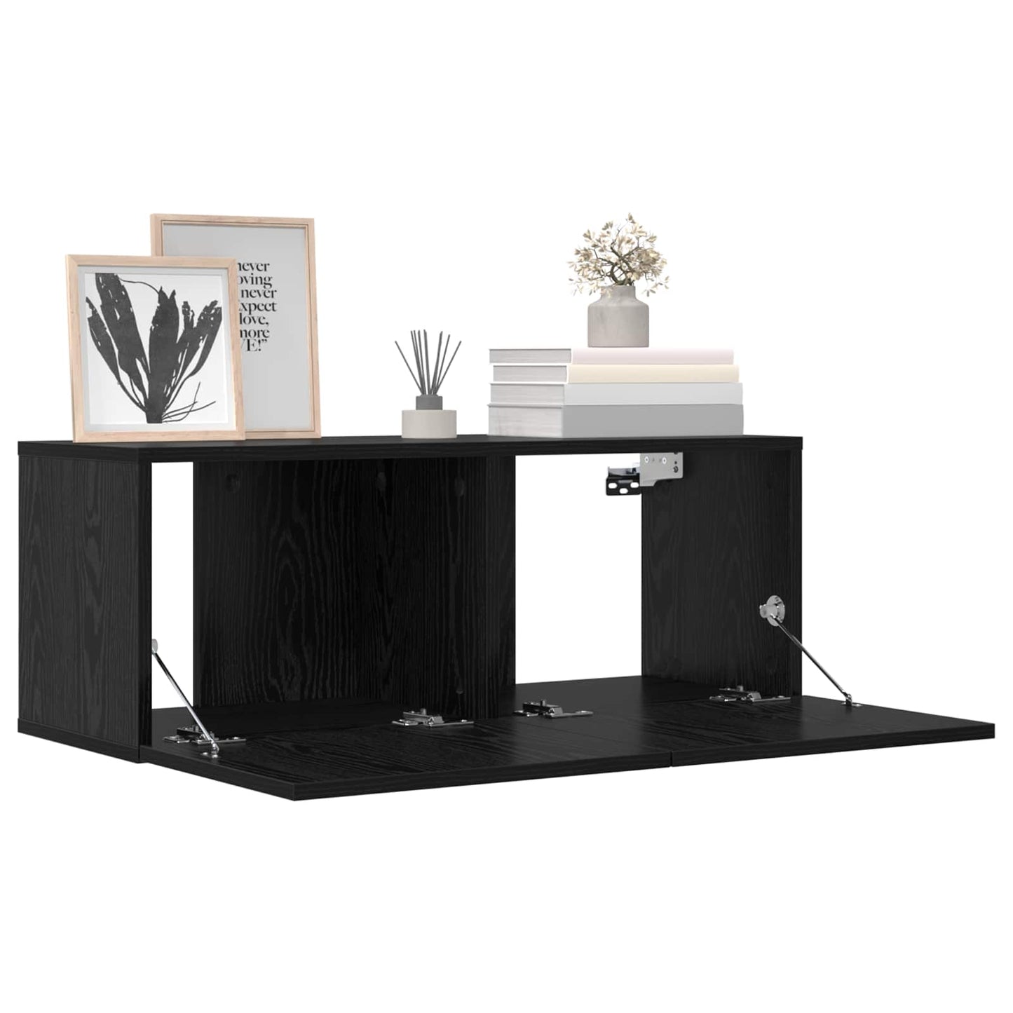 TV Cabinet Set 8 pcs 80 x 30 x 30 cm Black Oak Engineered Wood