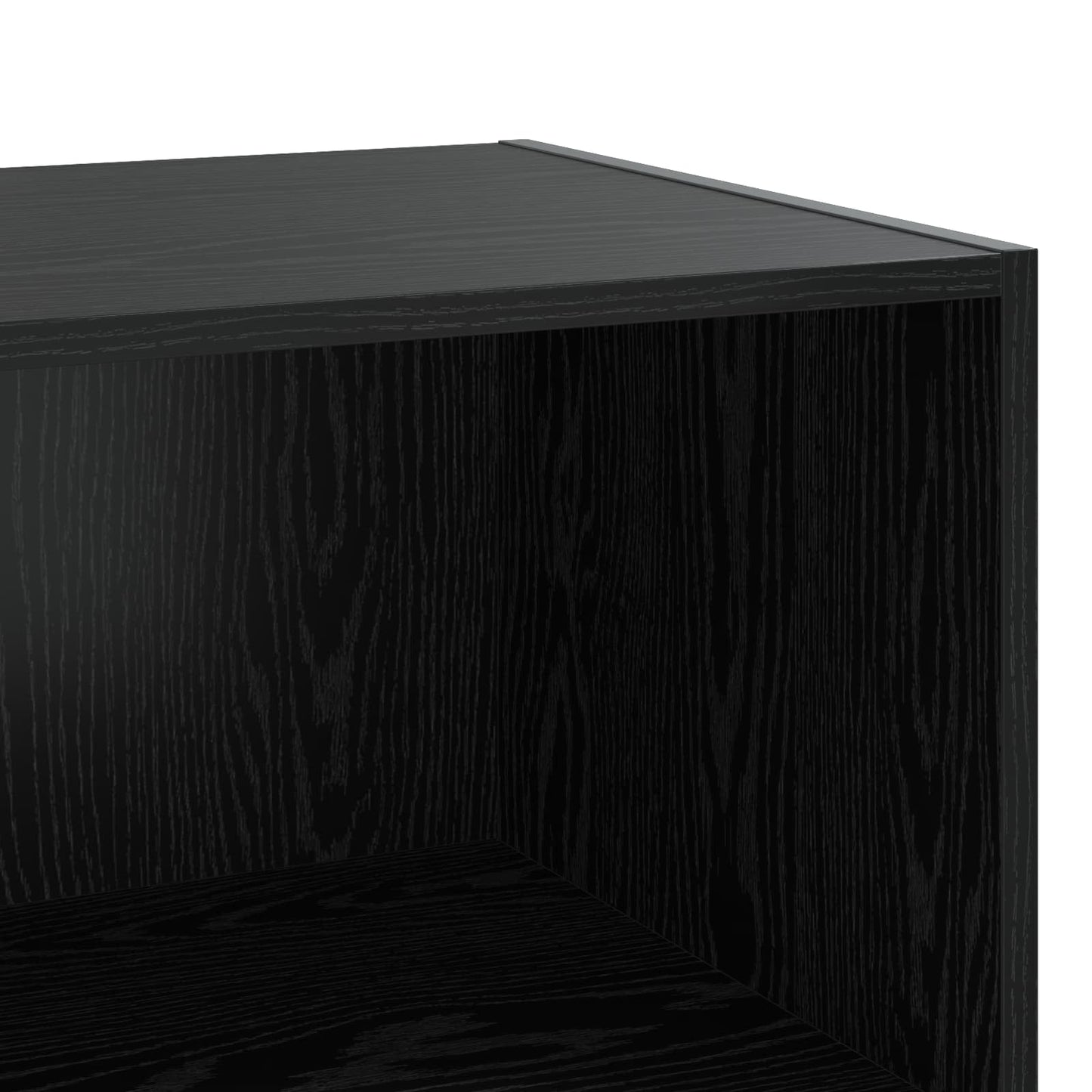 Sideboard Black Oak 70 x 41 x 185 cm Engineered Wood