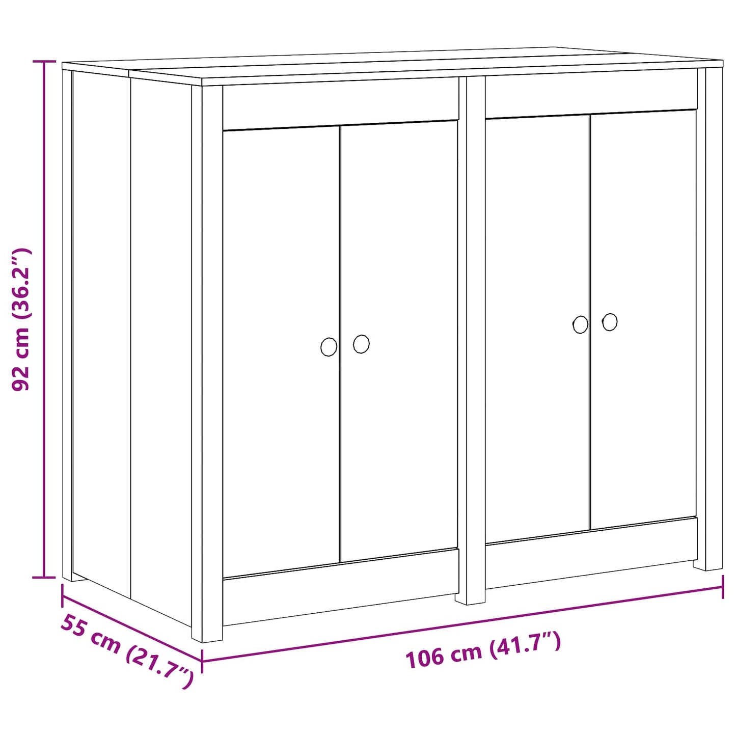 Outdoor Kitchen Cabinet MEPPEL White 106 x 55 x 92 cm