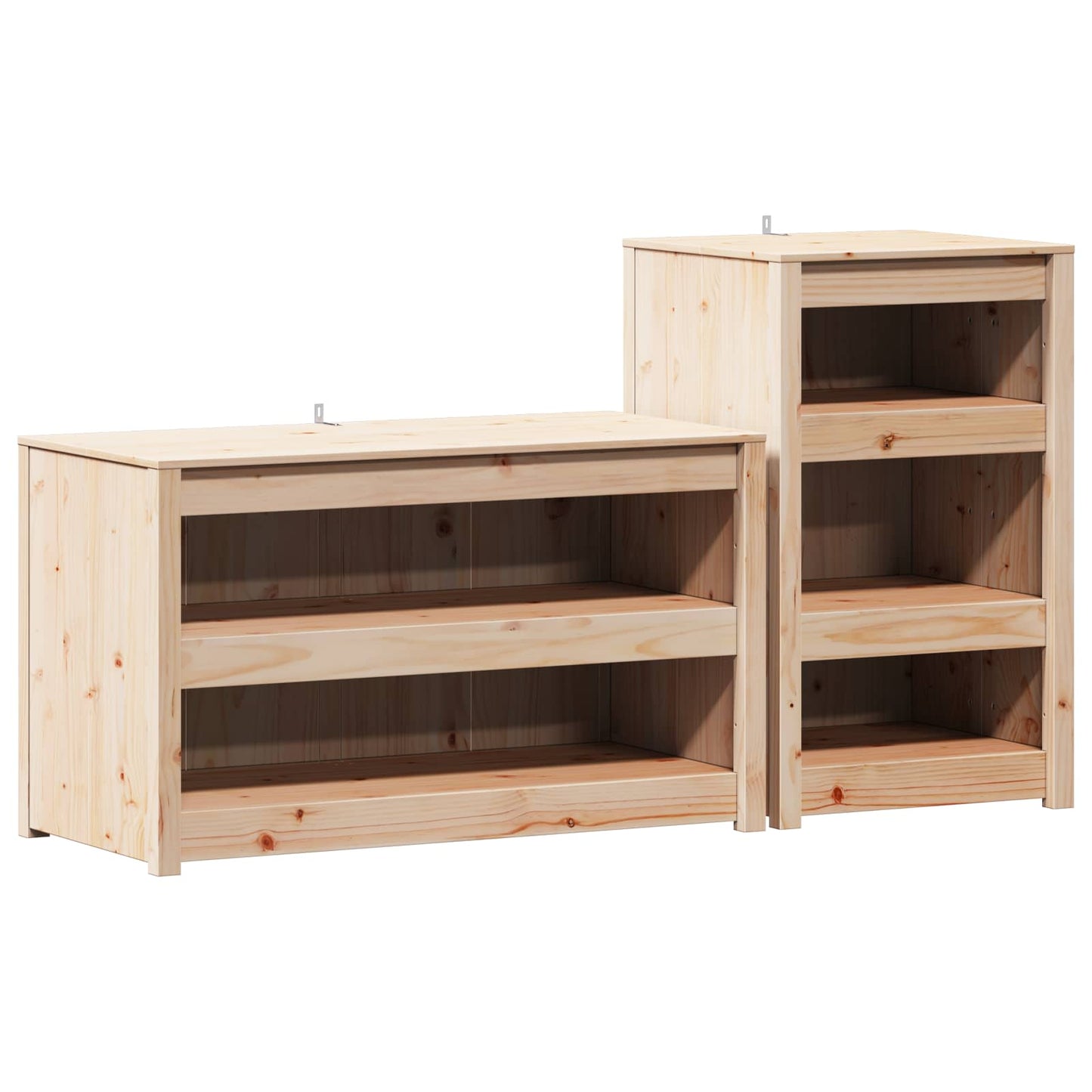 Outdoor Kitchen Cabinet MEPPEL 2 pcs Natural Douglas