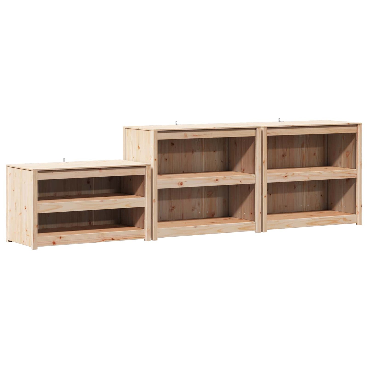 Outdoor Kitchen Cabinet with Shelf MEPPEL 3 pcs Natural Douglas