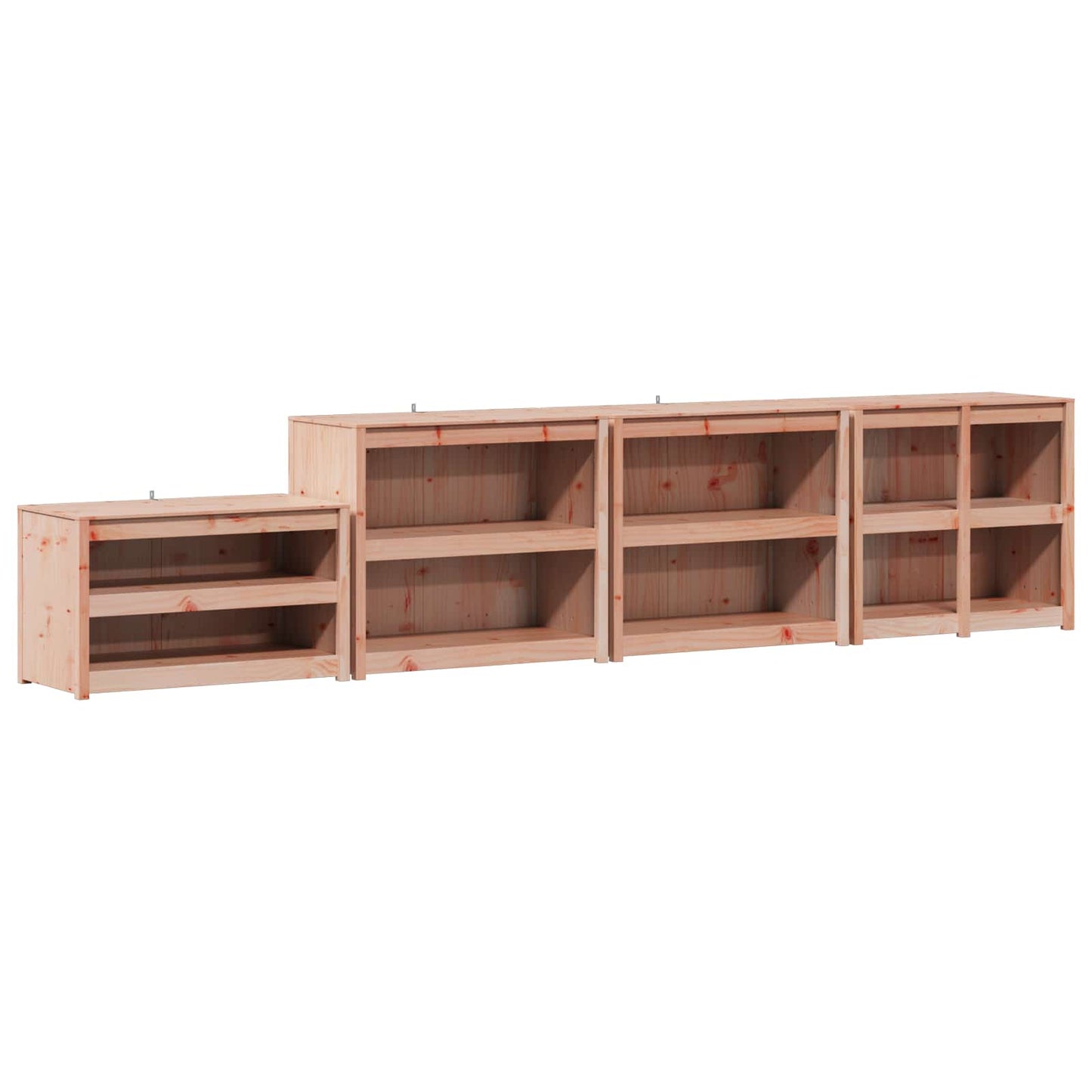 Outdoor Kitchen Cabinet MEPPEL 4 pcs White Solid Pine Wood