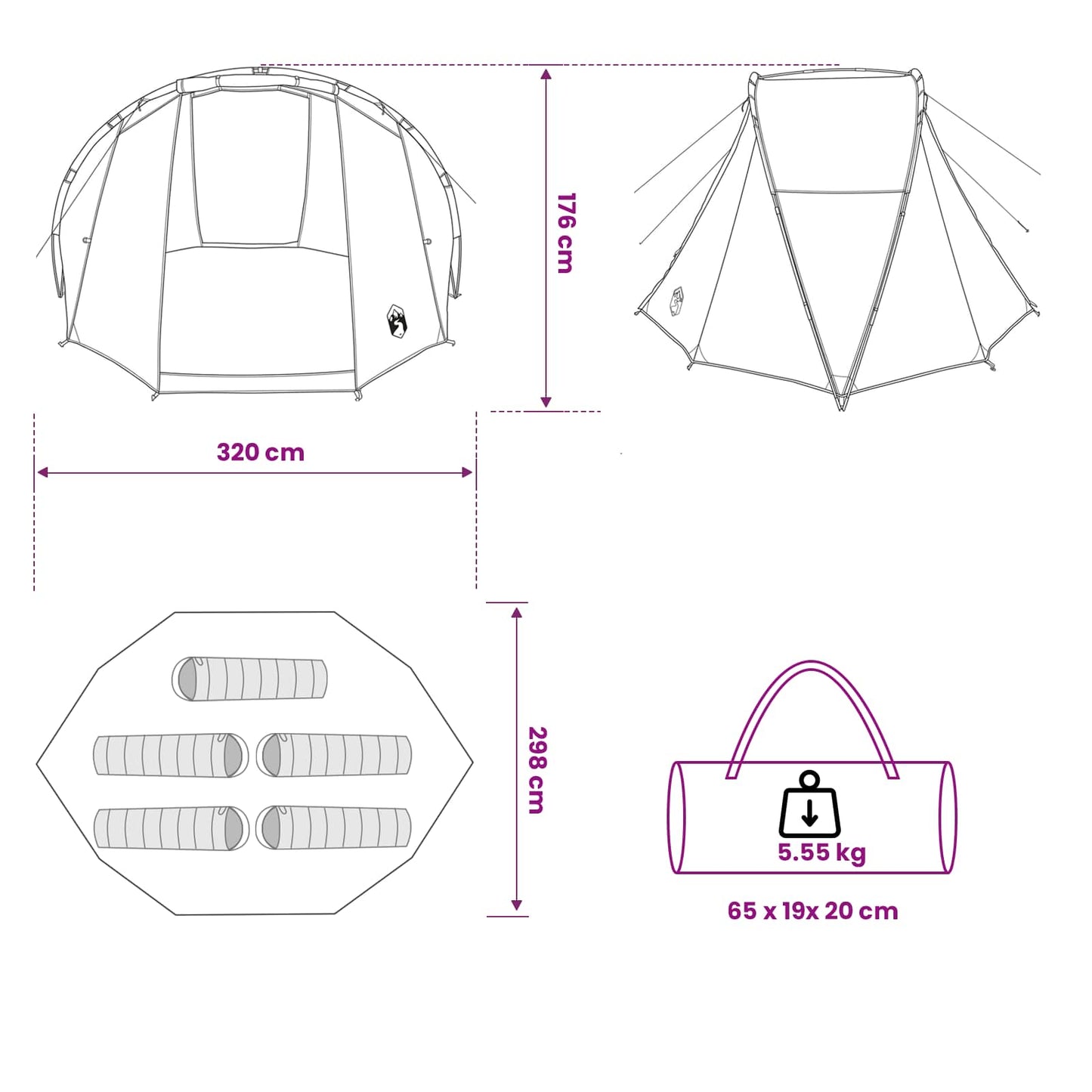 Fishing Tent Quick Release -Person 5-Person Light Camouflage